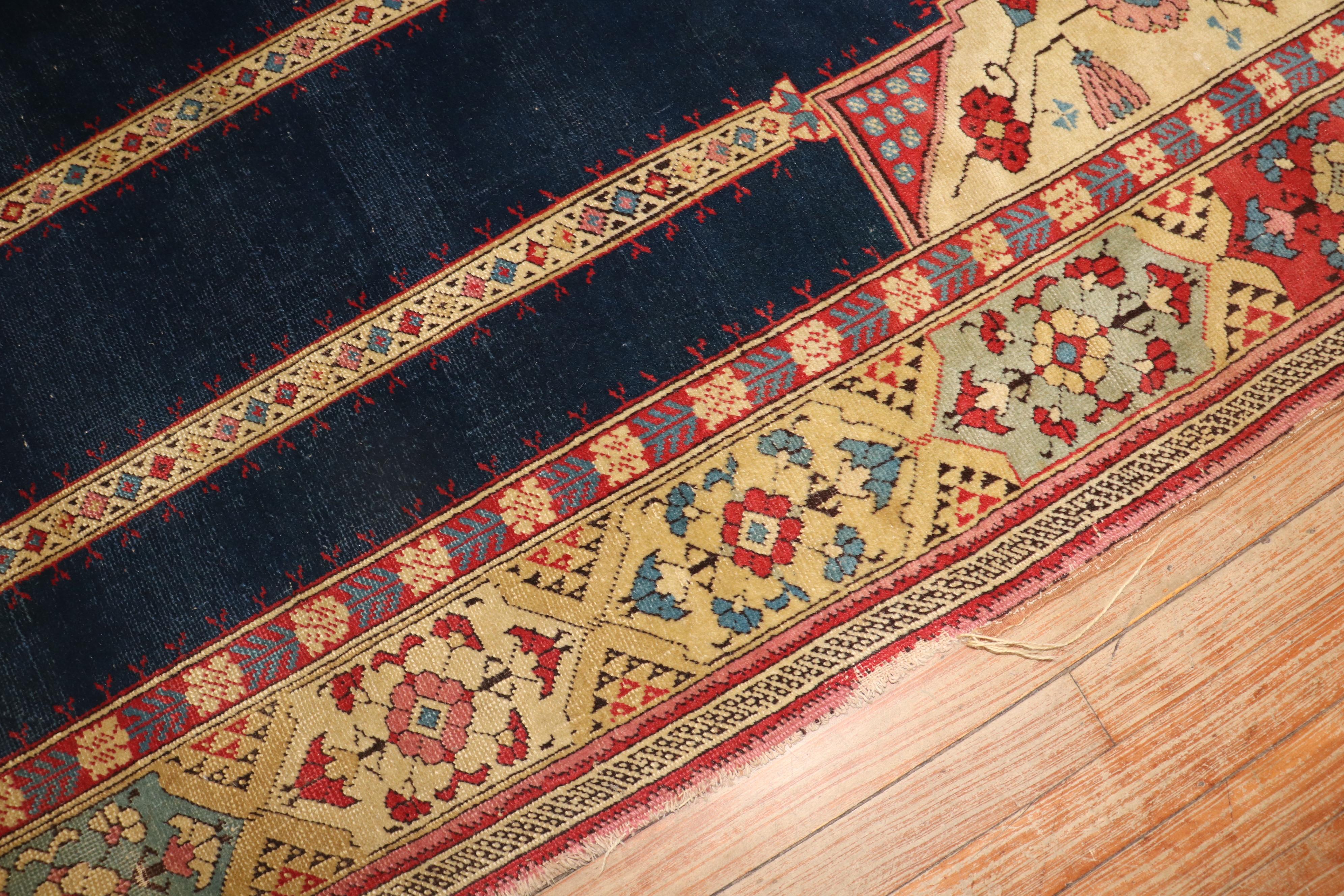Islamic Zabihi Collectio 19th Century Antique Romanian Translvanian Tuduc Prayer Carpet  For Sale