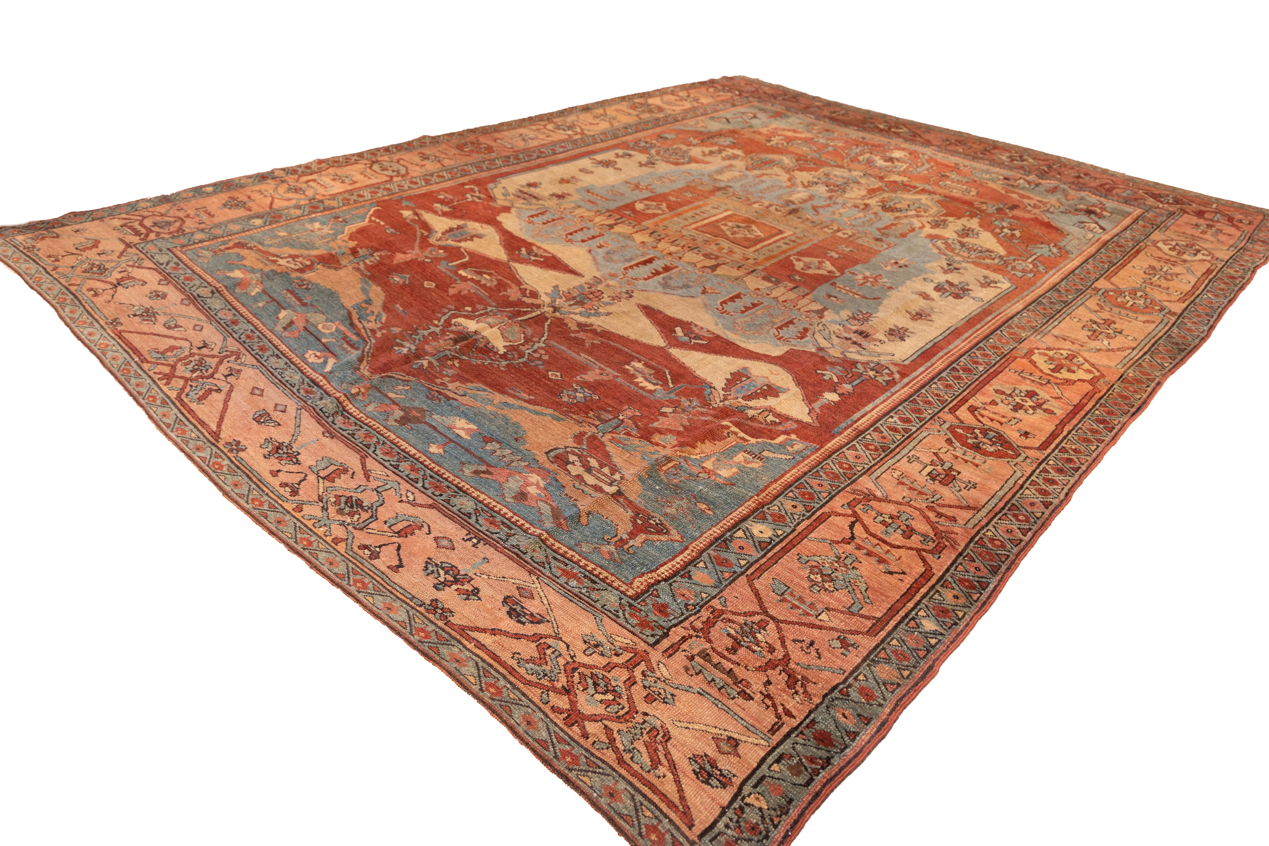 Persian Rare 19th century antique tribal serapi For Sale