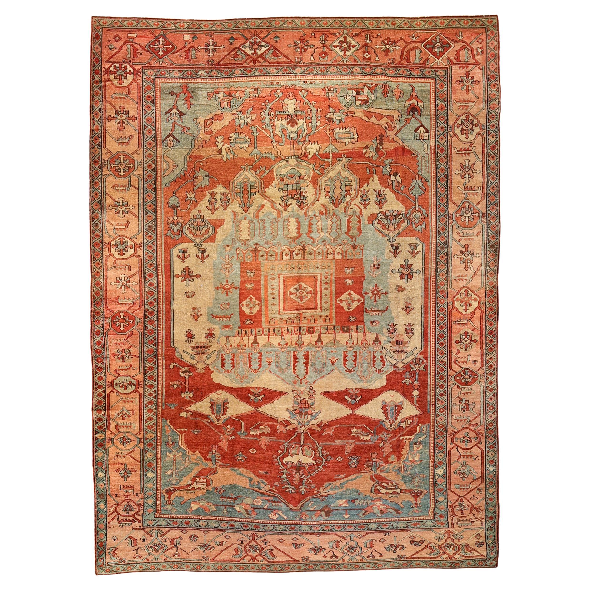 Rare 19th century antique tribal serapi