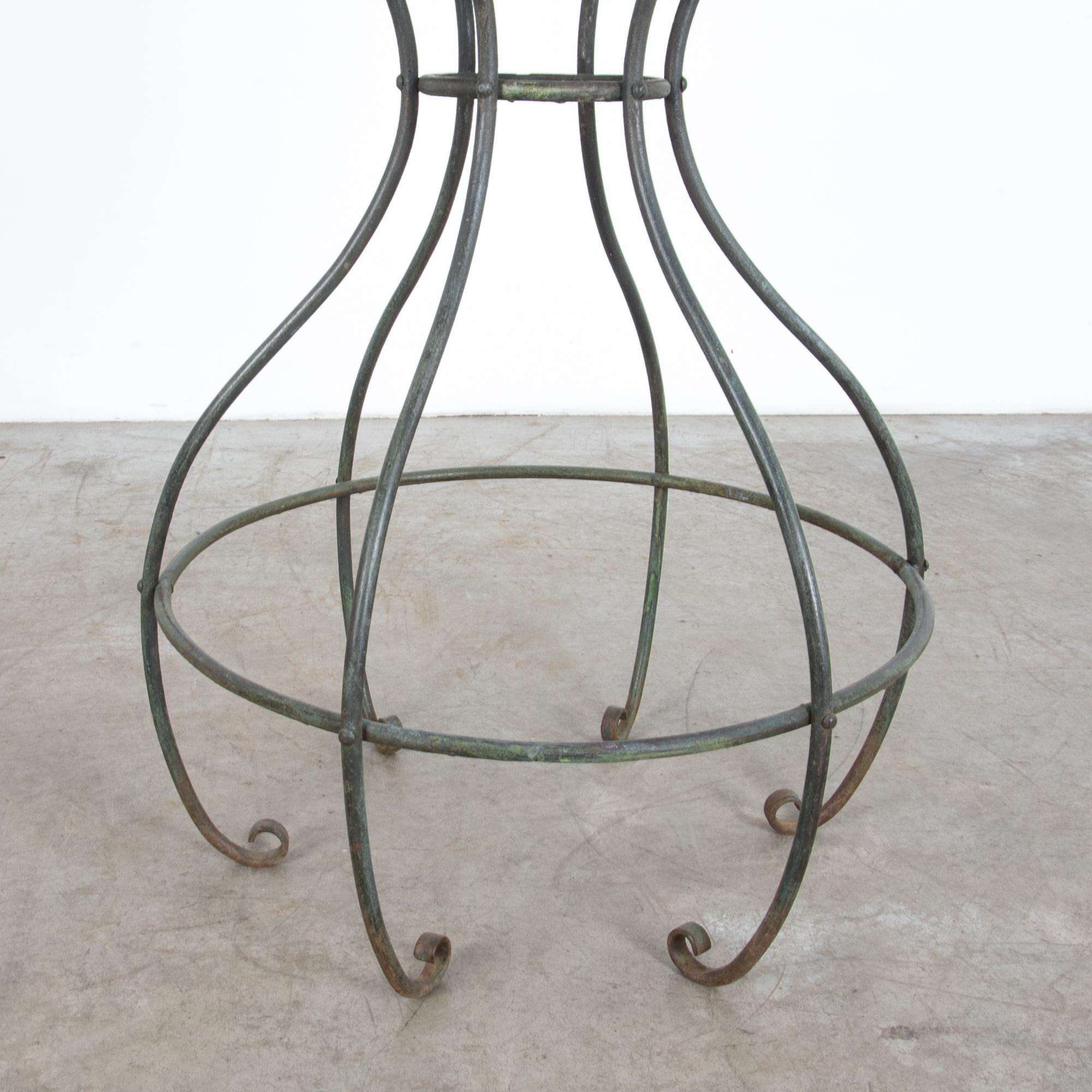 Copper Rare 19th Century Aquarium on Wrought Iron Stand