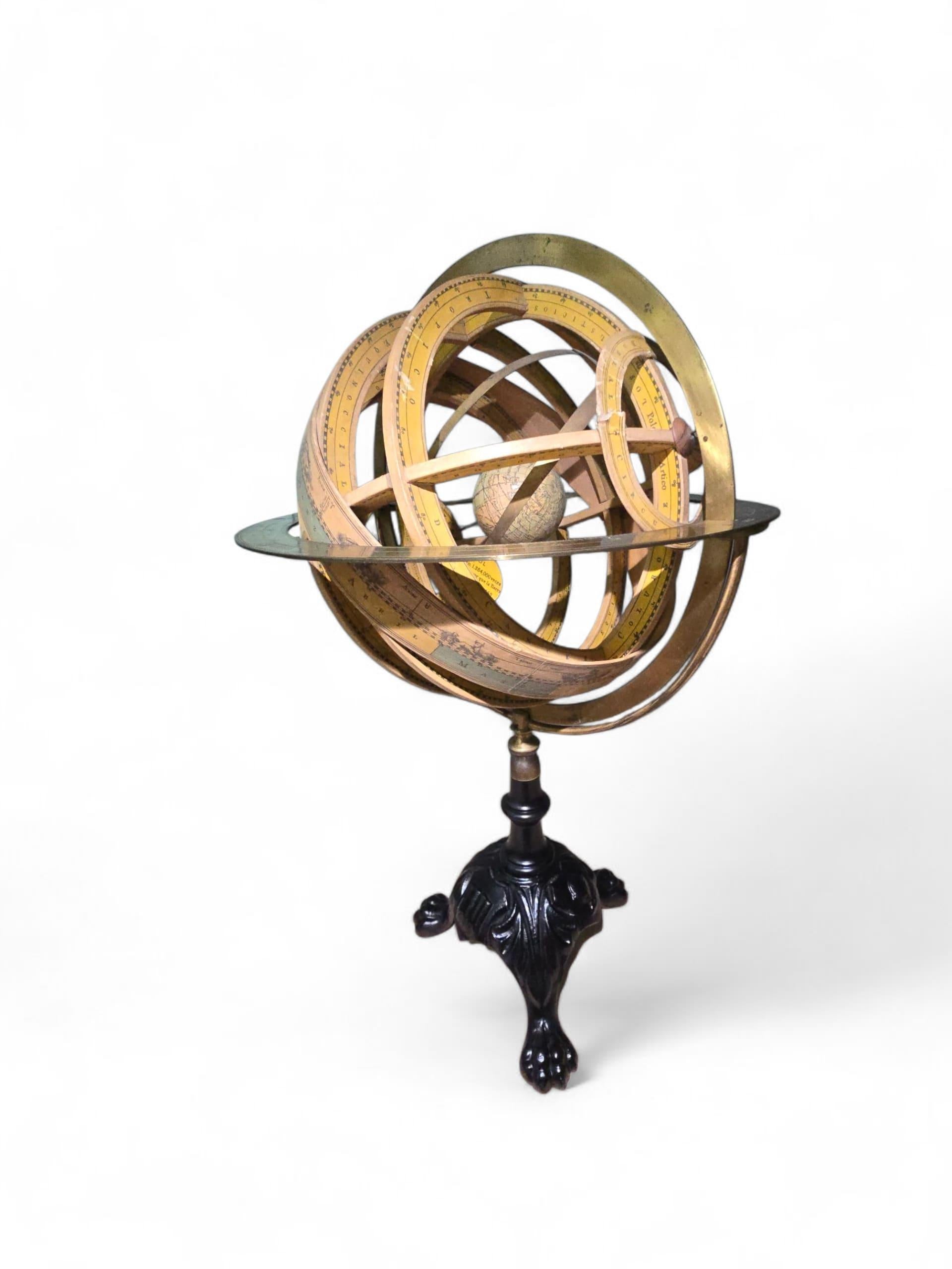 Rara sfera armillare del XIX secolo di Faustino Paluzie - Barcellona, 1880 ca. in vendita 6