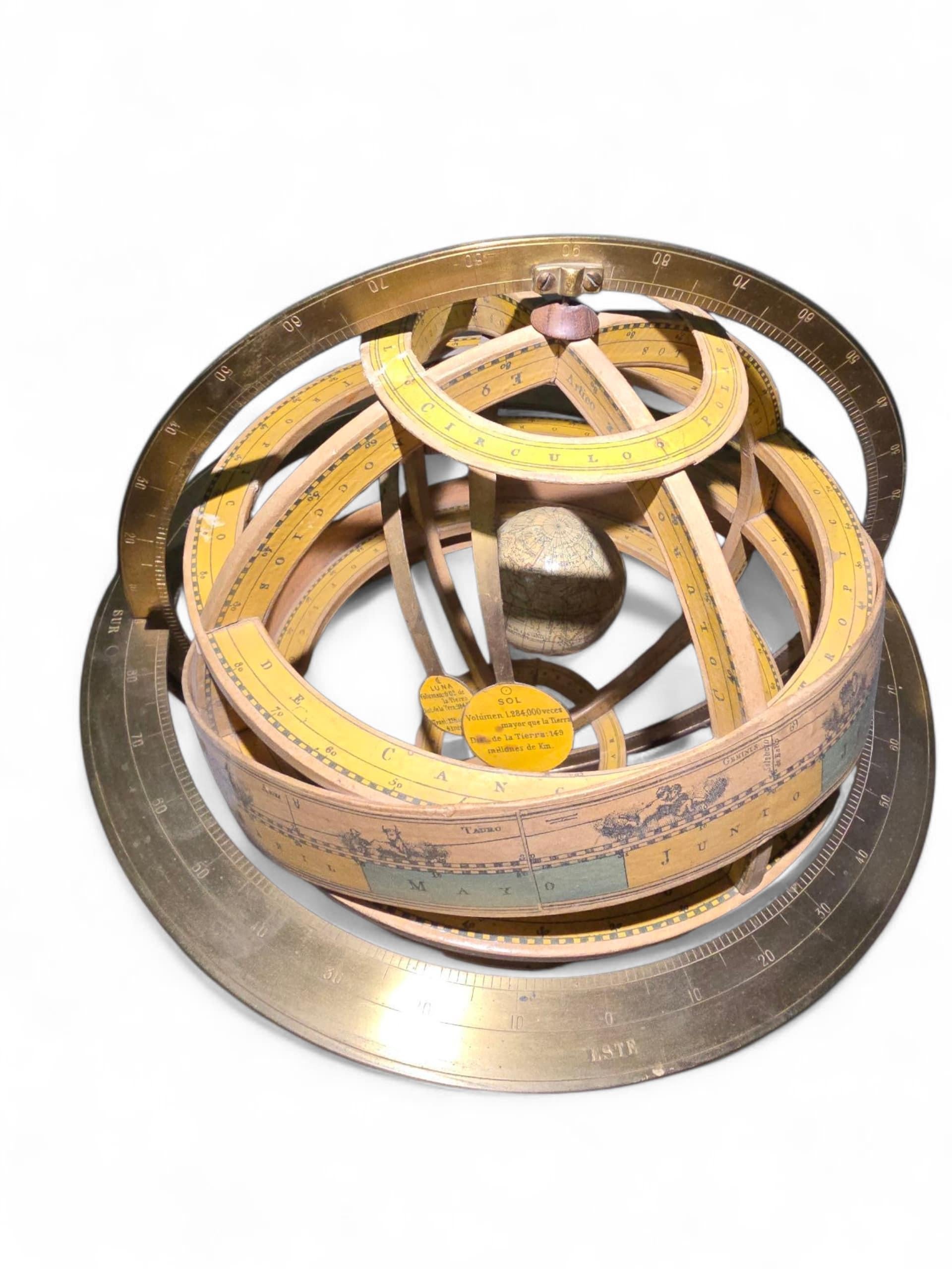 Rara sfera armillare del XIX secolo di Faustino Paluzie - Barcellona, 1880 ca. in vendita 2