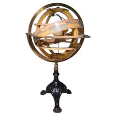 Rare 19th-Century Armillary Sphere by Faustino Paluzie — Barcelona, circa 1880