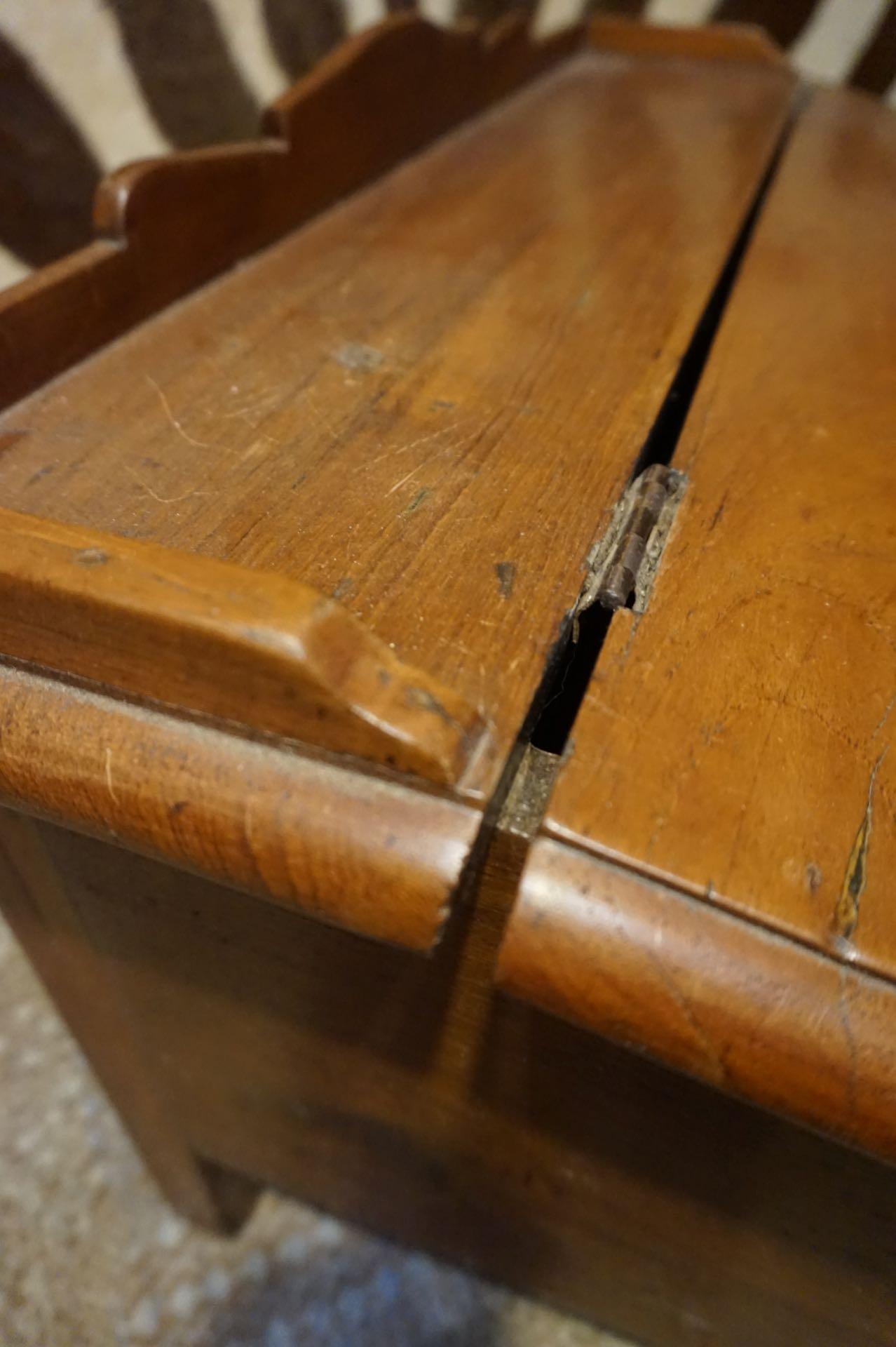 Rare 19th Century British India Solid Teak Slant Lid Floor Scholar's Desk For Sale 6