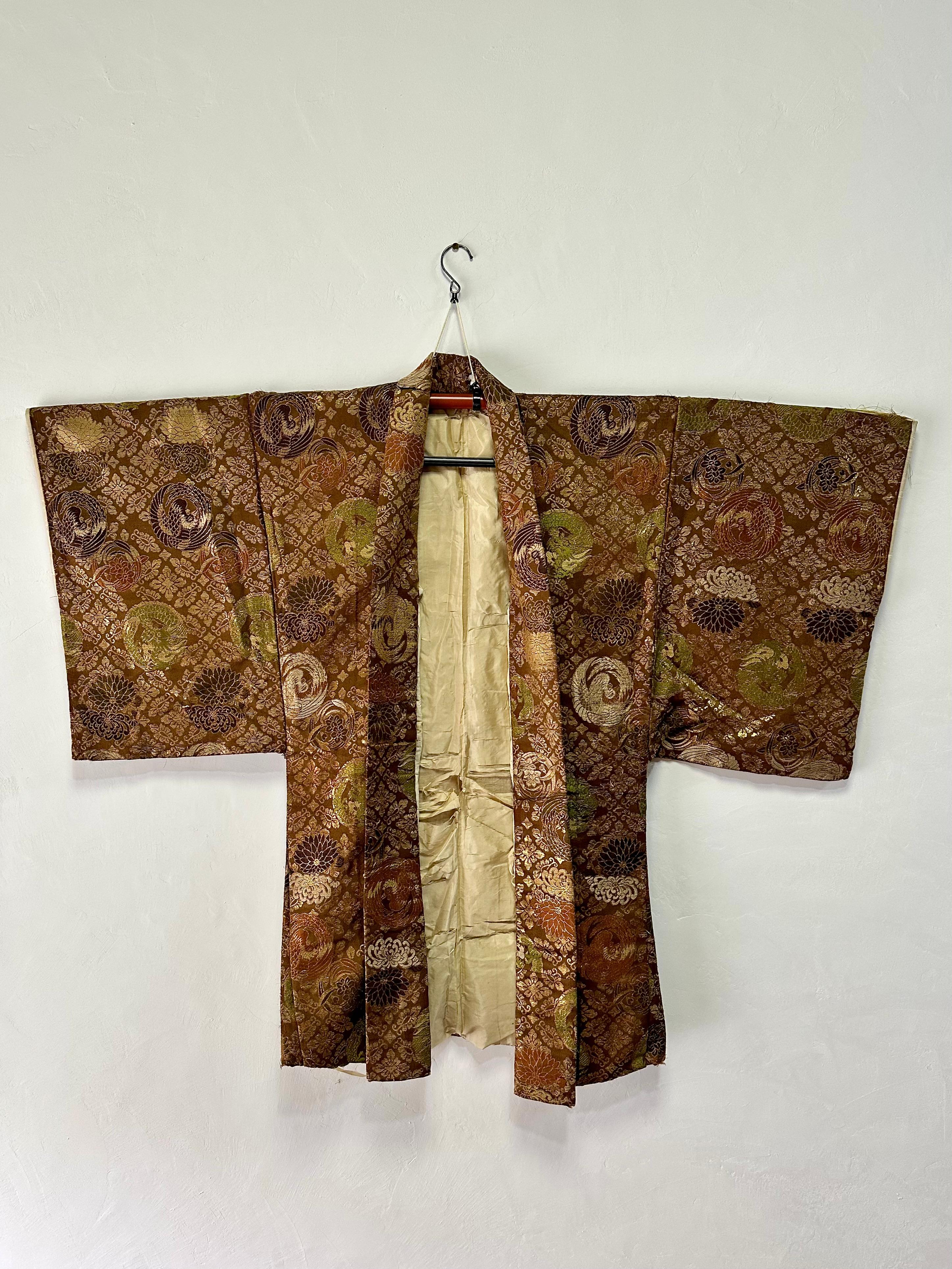 Seltener Brokat-Seiden Robe aus dem 19. Jahrhundert für Noh Theatre Performance, Japan im Angebot 2