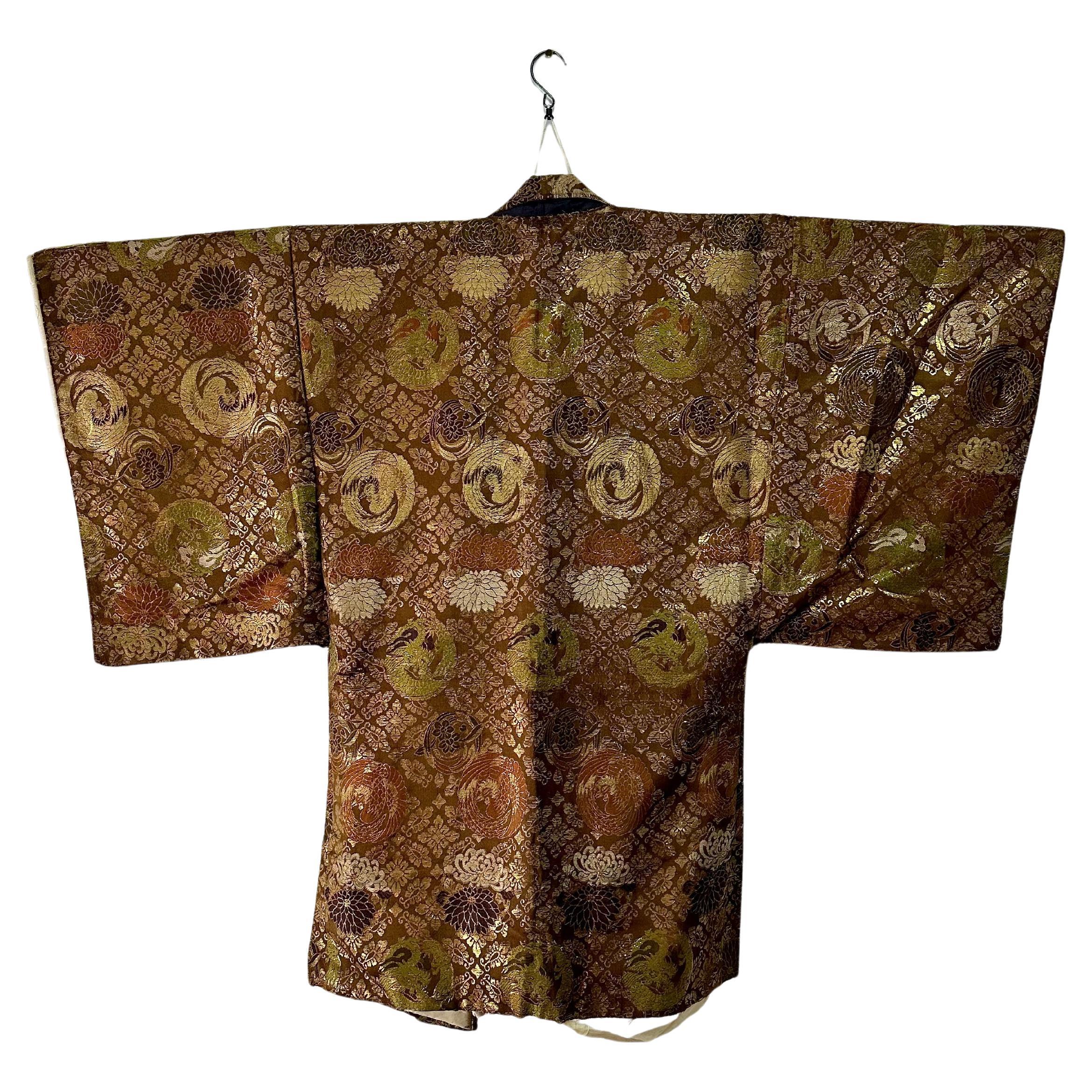 Seltener Brokat-Seiden Robe aus dem 19. Jahrhundert für Noh Theatre Performance, Japan im Angebot