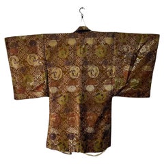 Rare 19th-Century Brocade Silk Robe for Noh Theatre Performance, Japan