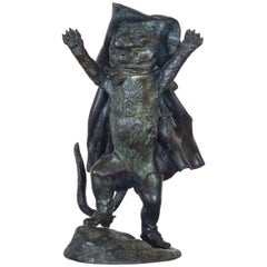 Rare 19th Century Bronze Figure of Puss in Boots