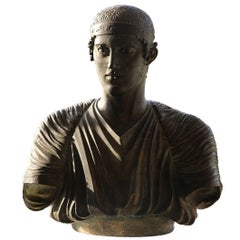 Rare 19th Century Bust of the Charioteer of Delphi