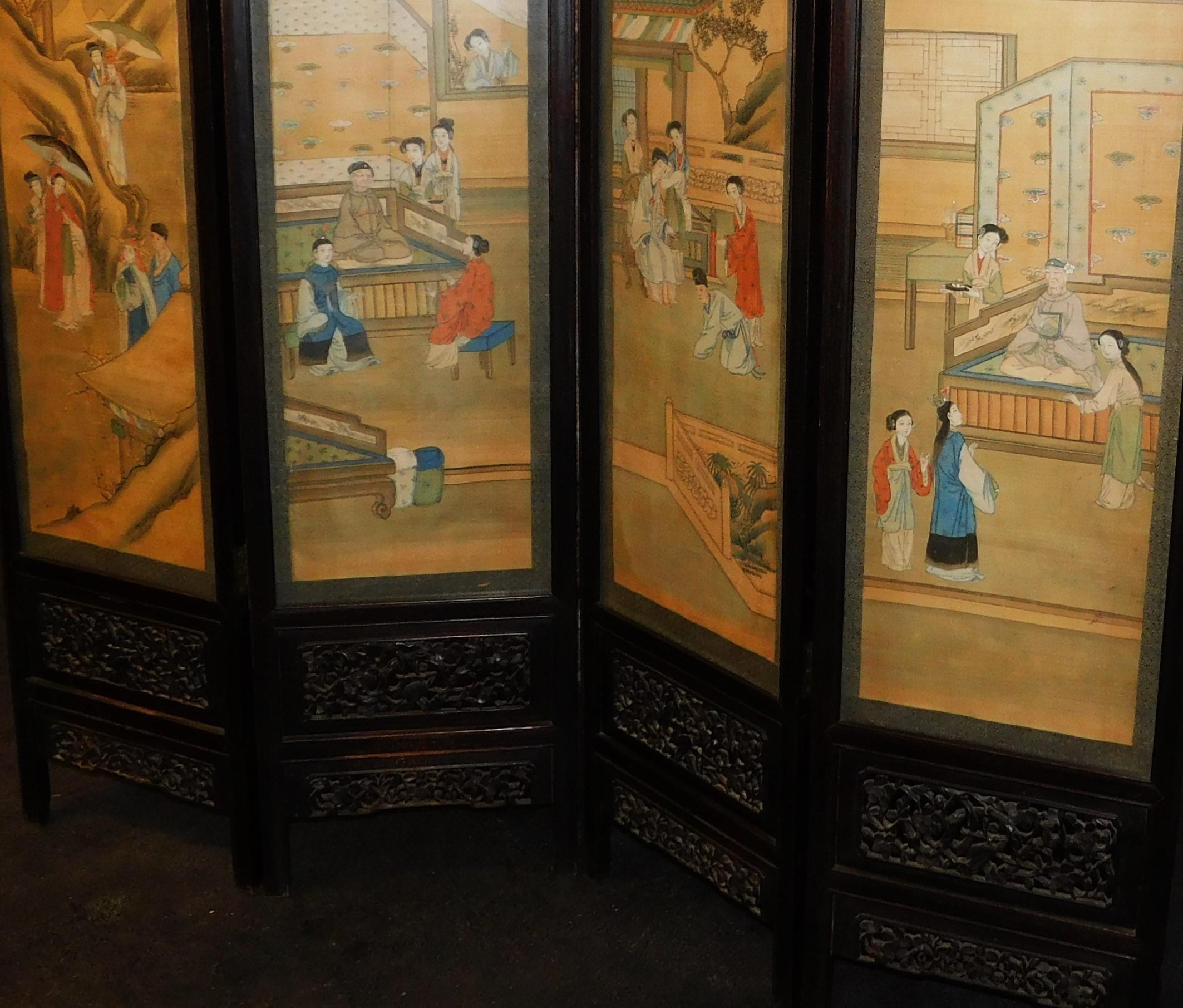 chinese silk screen panels