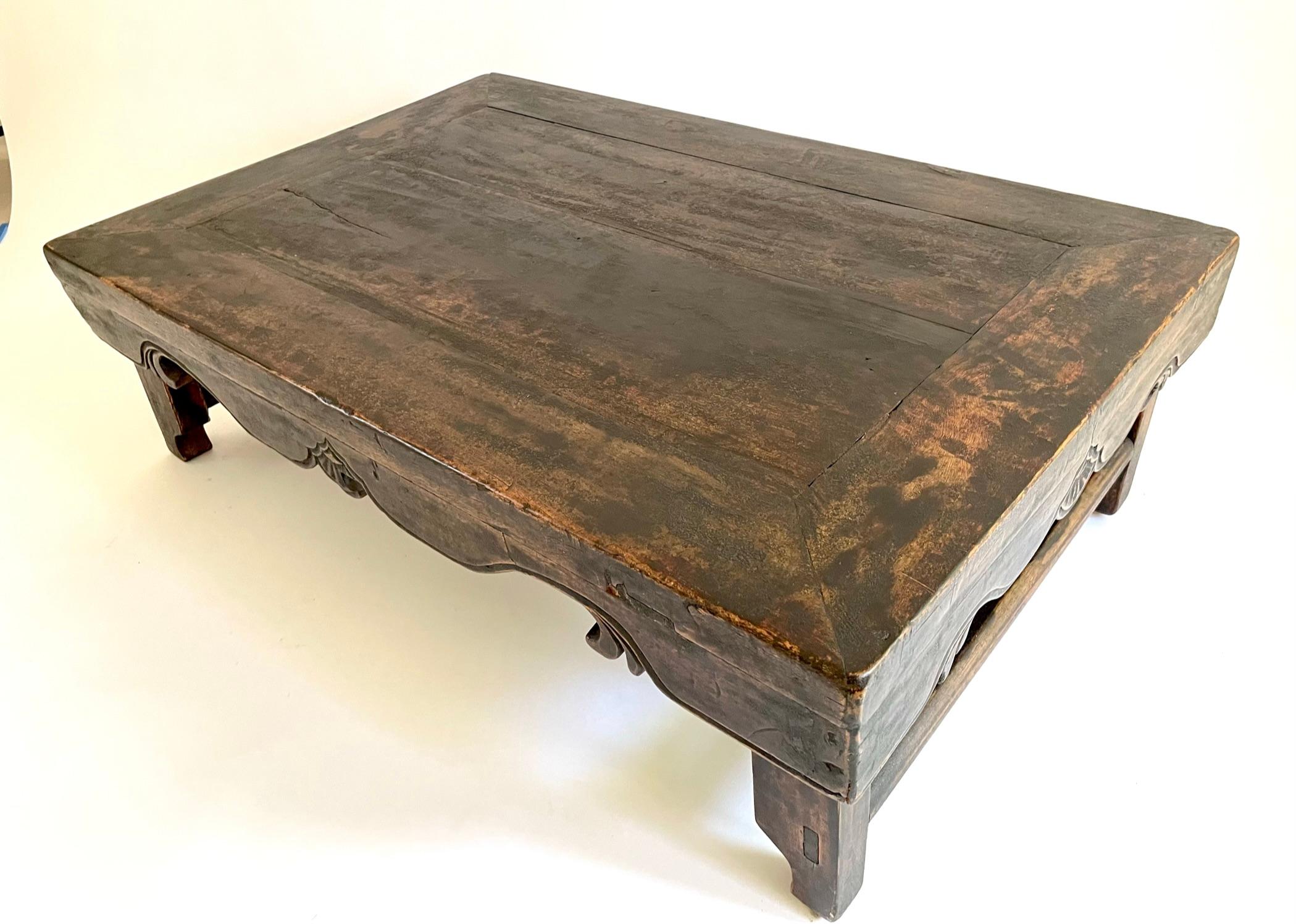 Rare 19th Century Chinese Folding Low Table 'Kang Table' For Sale 6