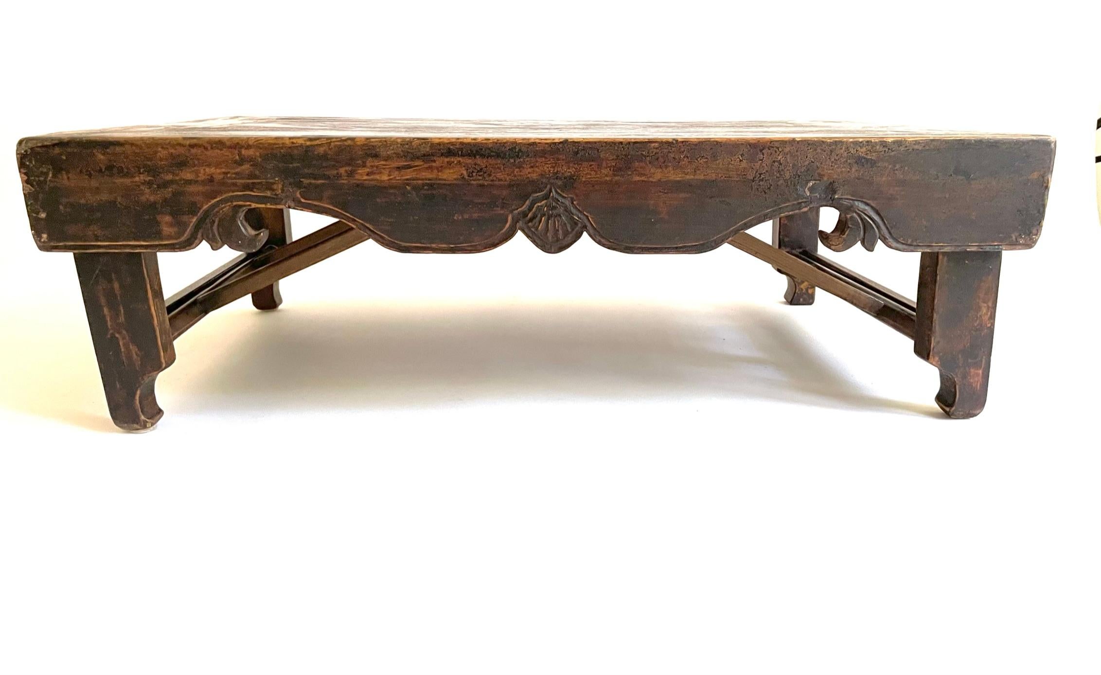 Rare 19th Century Chinese Folding Low Table 'Kang Table' For Sale 11