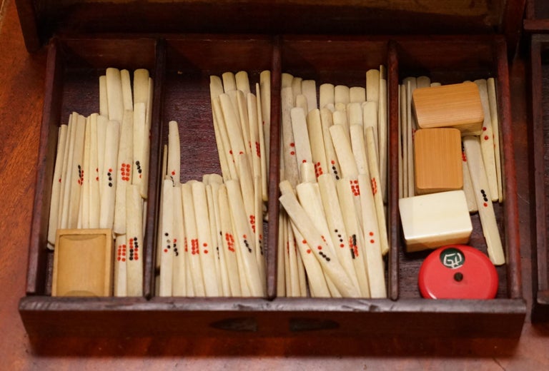 Rare 19th Century Chinese Mahjong Set in Carry Case Made with