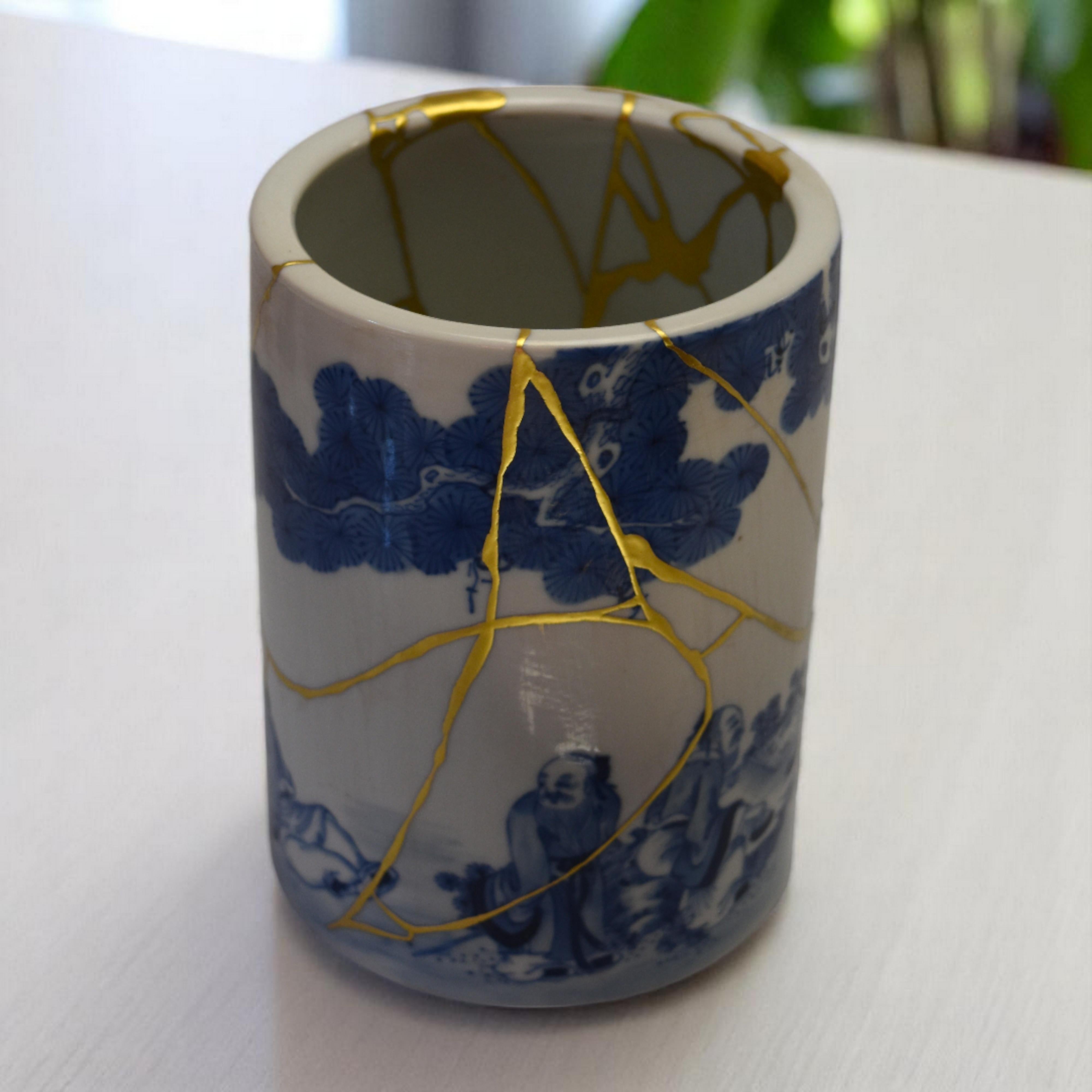 Seltener chinesischer Porzellanpinseltopf des 19. Jahrhunderts für Vietnam (Chinesisch) im Angebot
