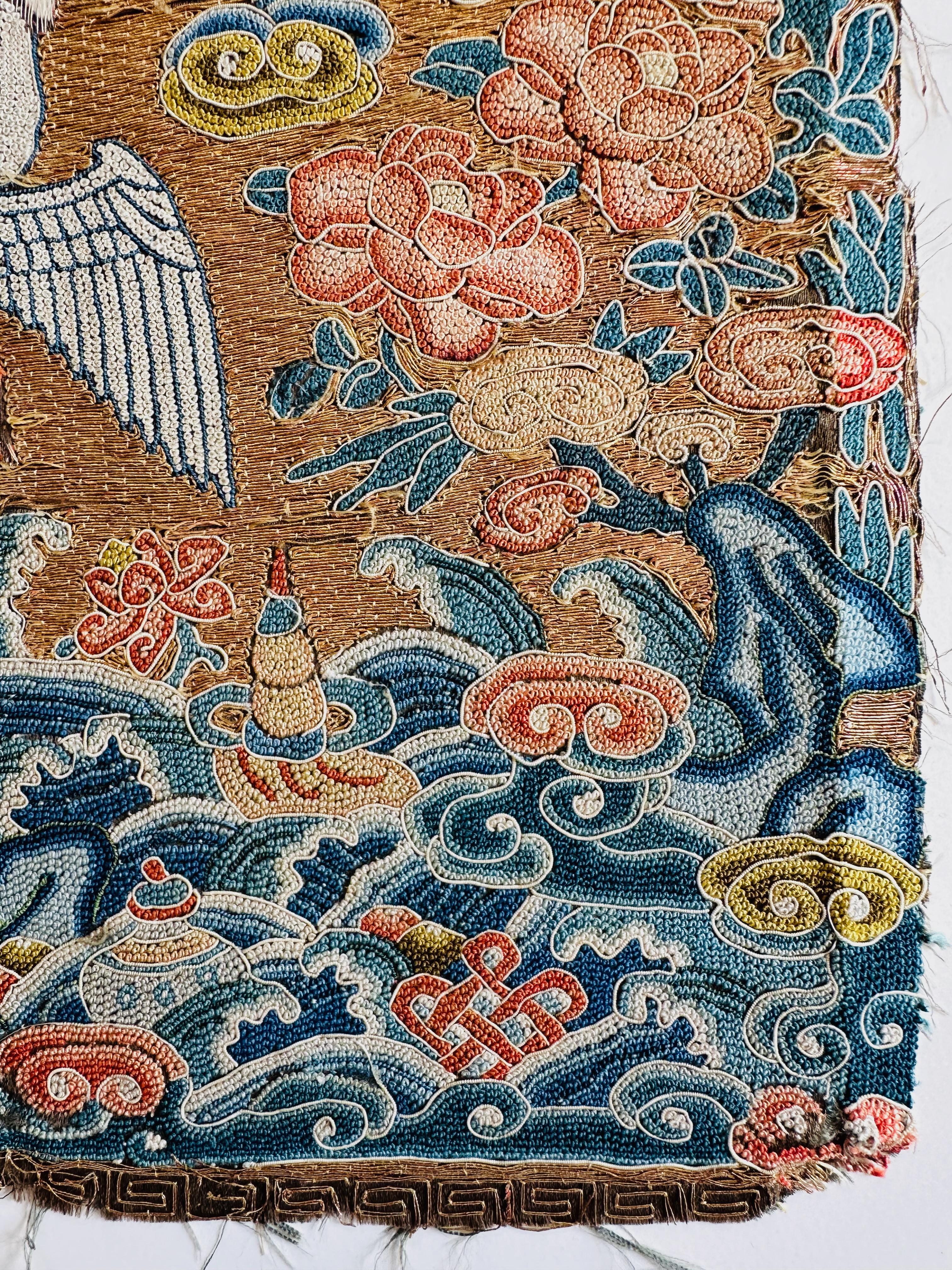 Rare 19th Century Civil Rank Badge with Paradise Flycatcher In Good Condition For Sale In Atlanta, GA