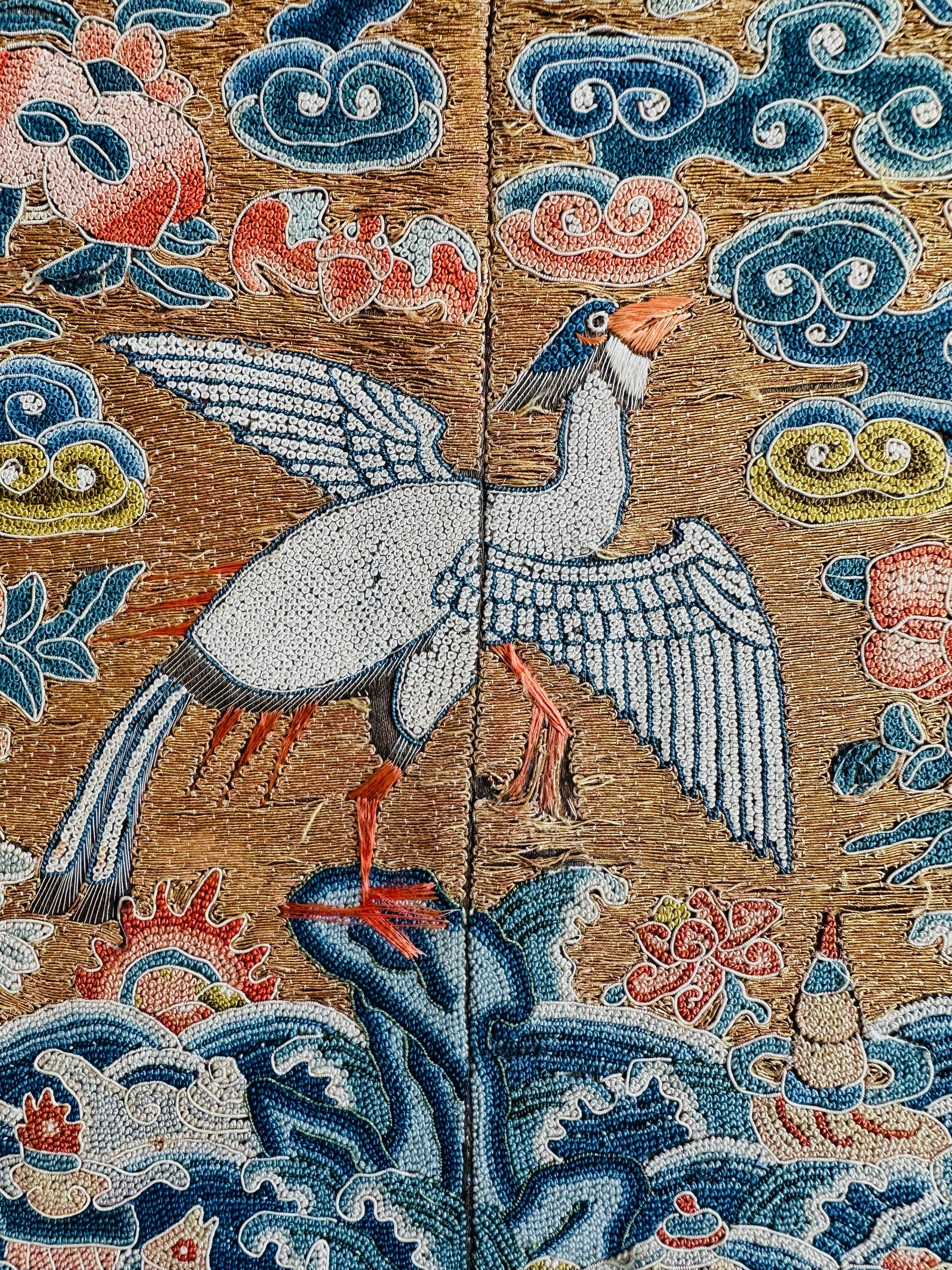 Rare 19th Century Civil Rank Badge with Paradise Flycatcher For Sale 1