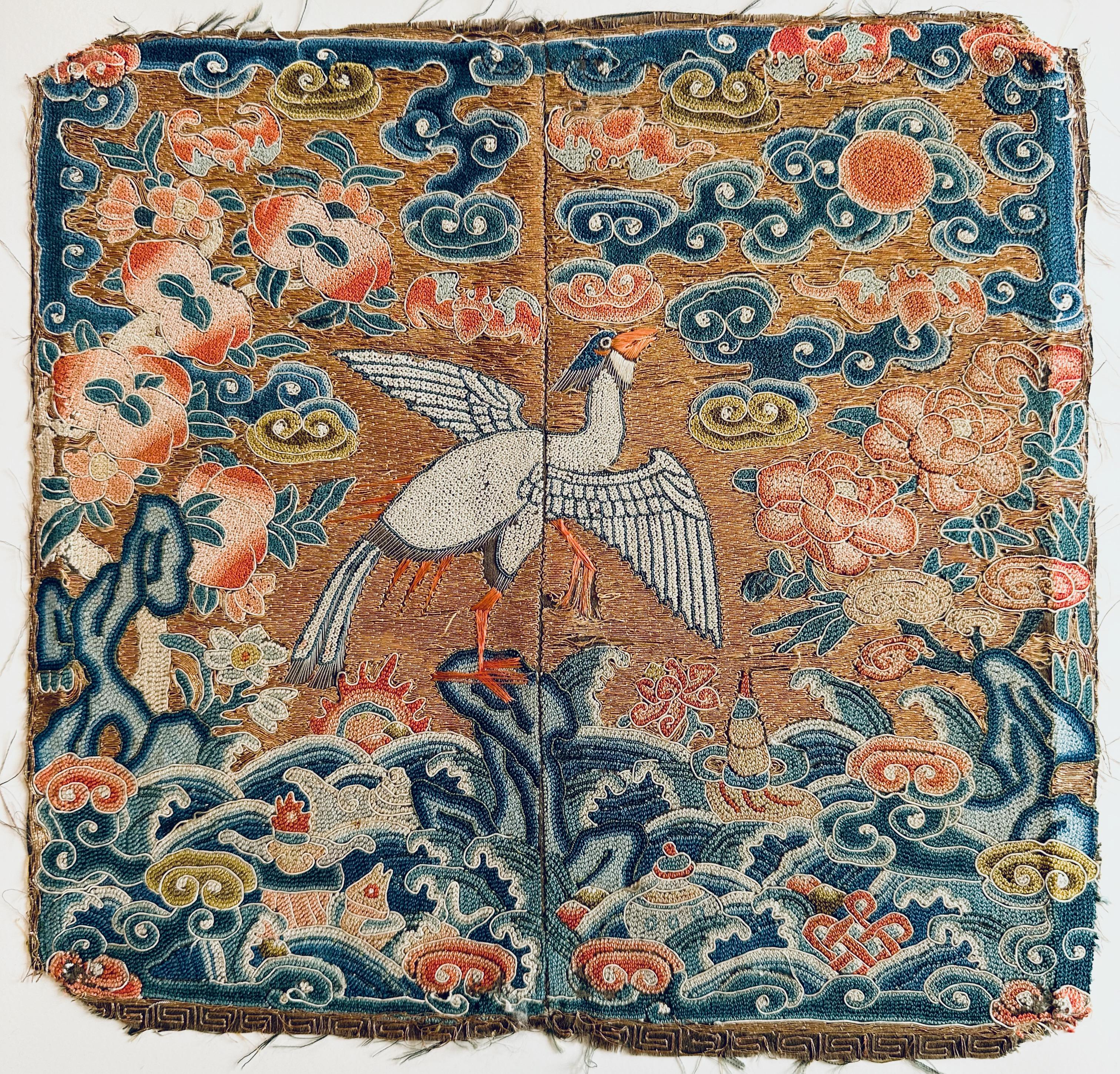 Rare 19th Century Civil Rank Badge with Paradise Flycatcher For Sale 2