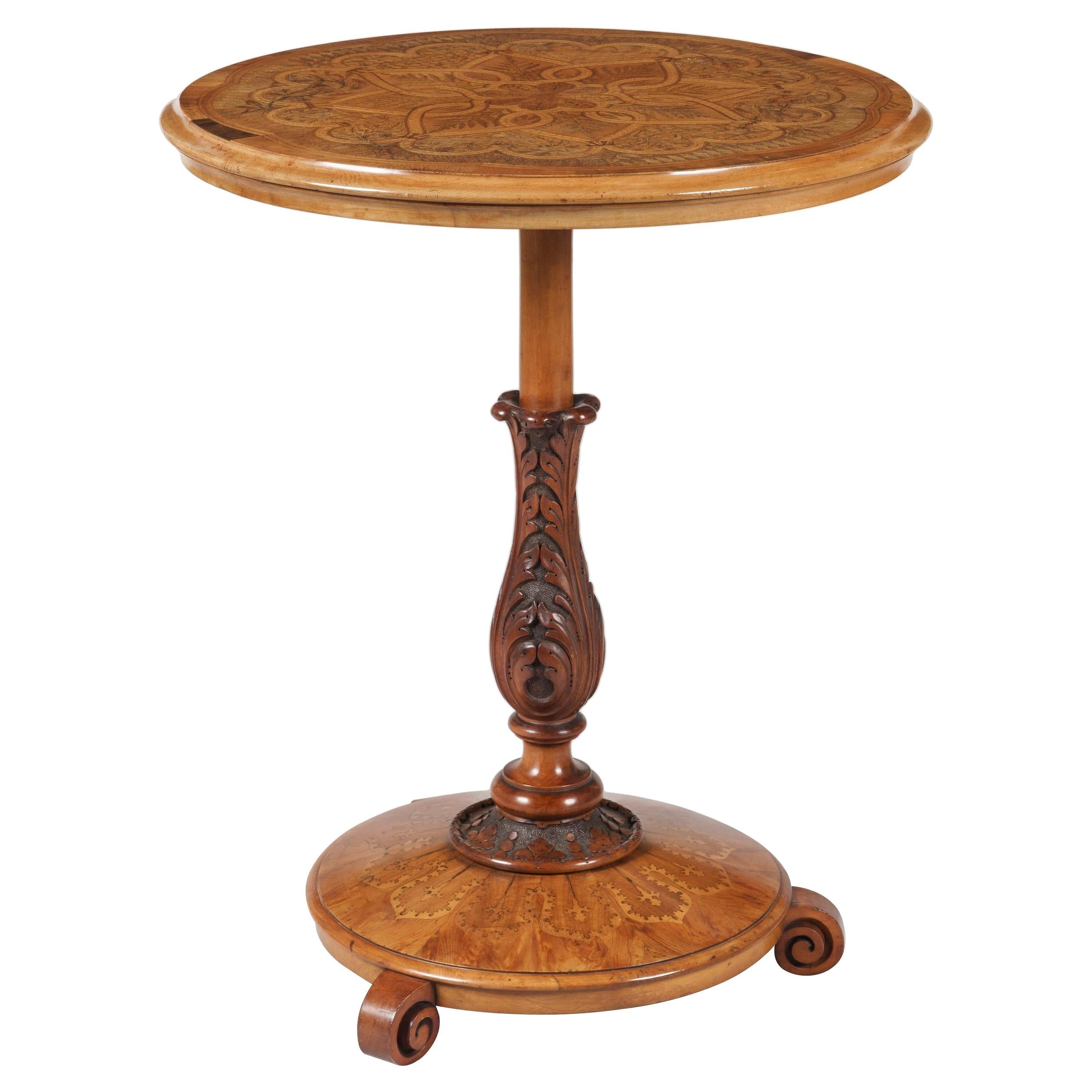 AngloIndian Table inlaid with Birds at 1stDibs