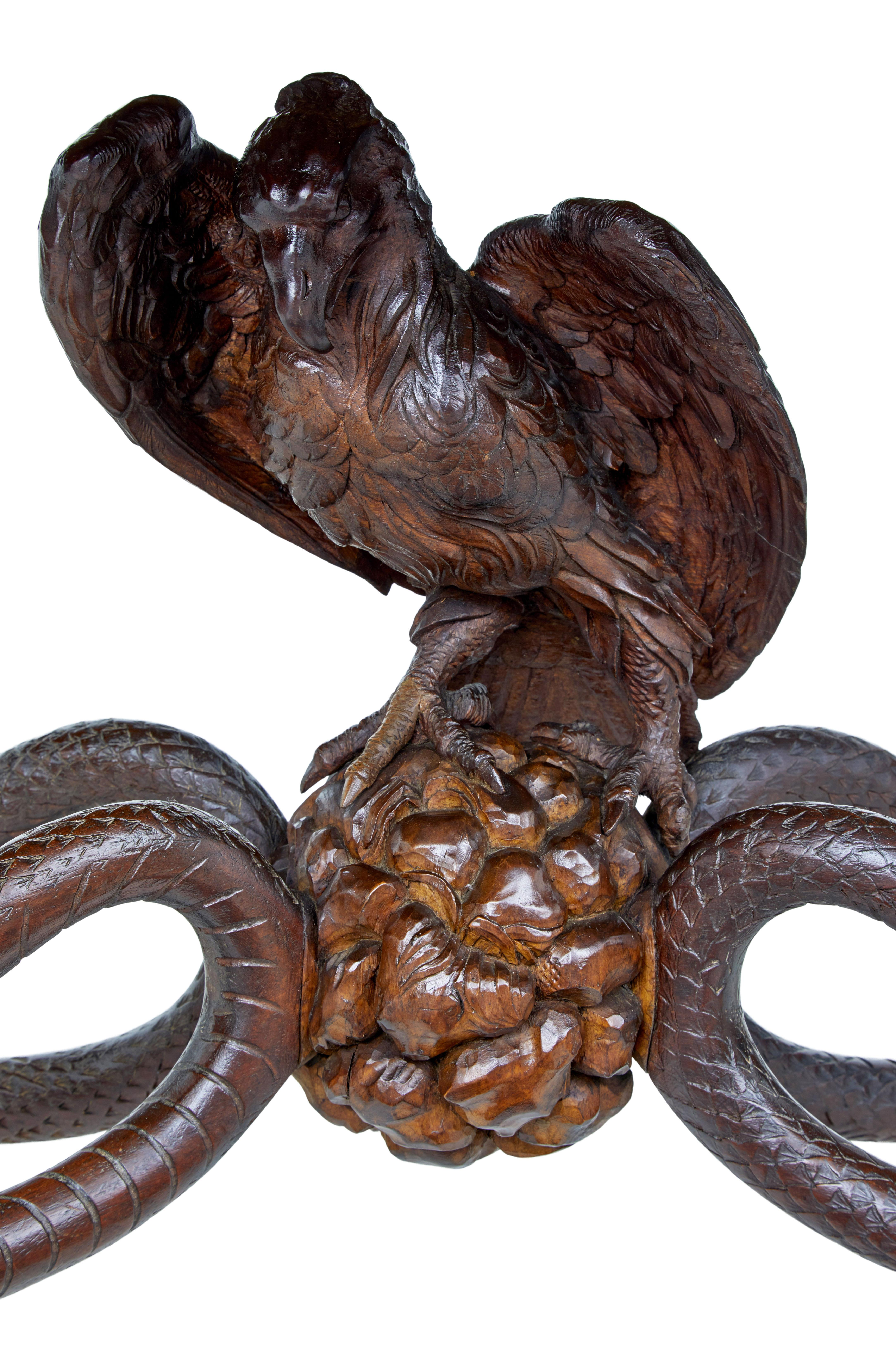 Rare 19th Century Continental Carved Mahogany Center Table 2