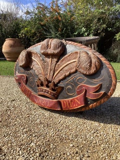 Rare 19th Century Decorated Heraldic Panel