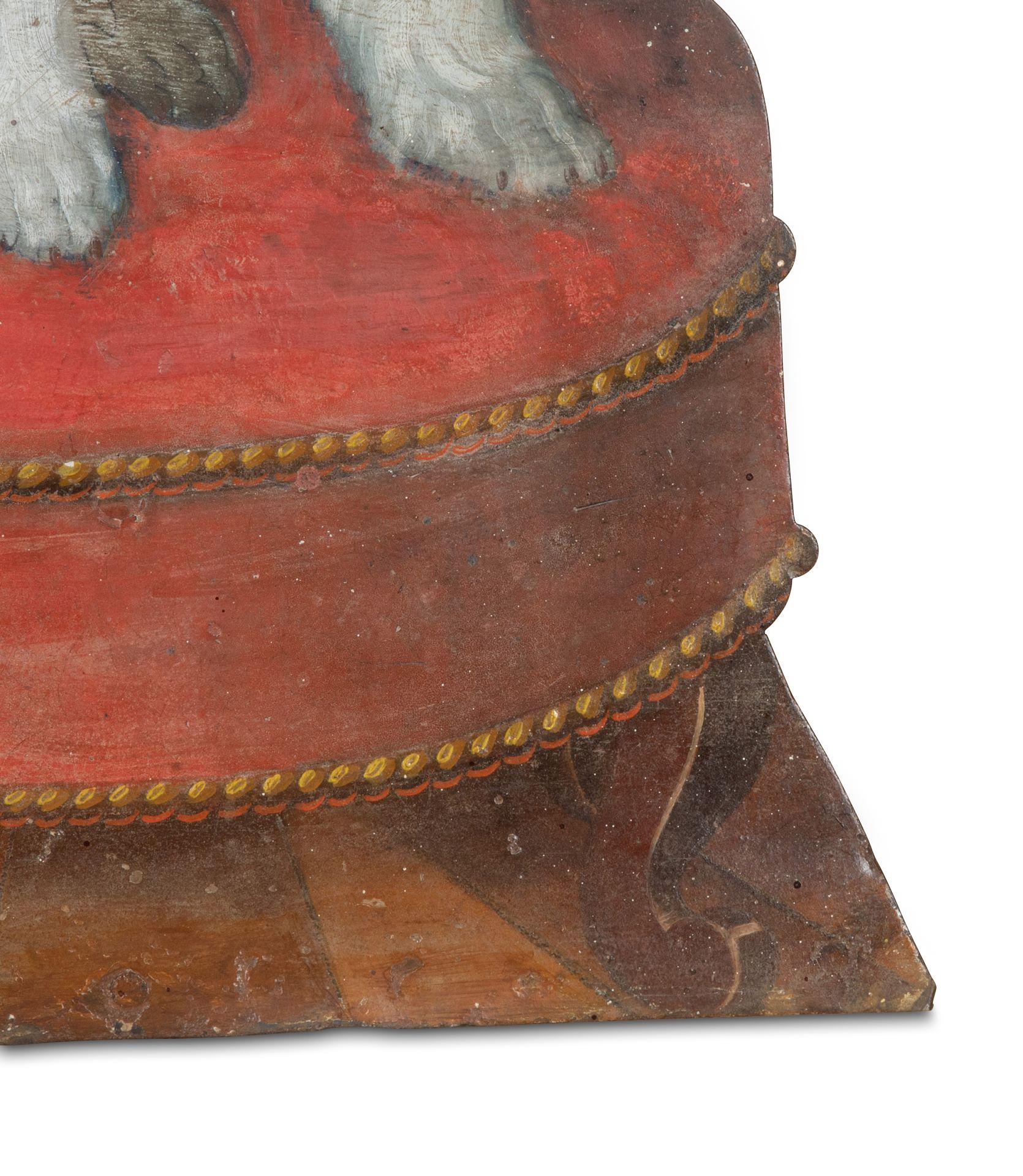 Peint Rare planche d'hochet décorée du 19e siècle en vente