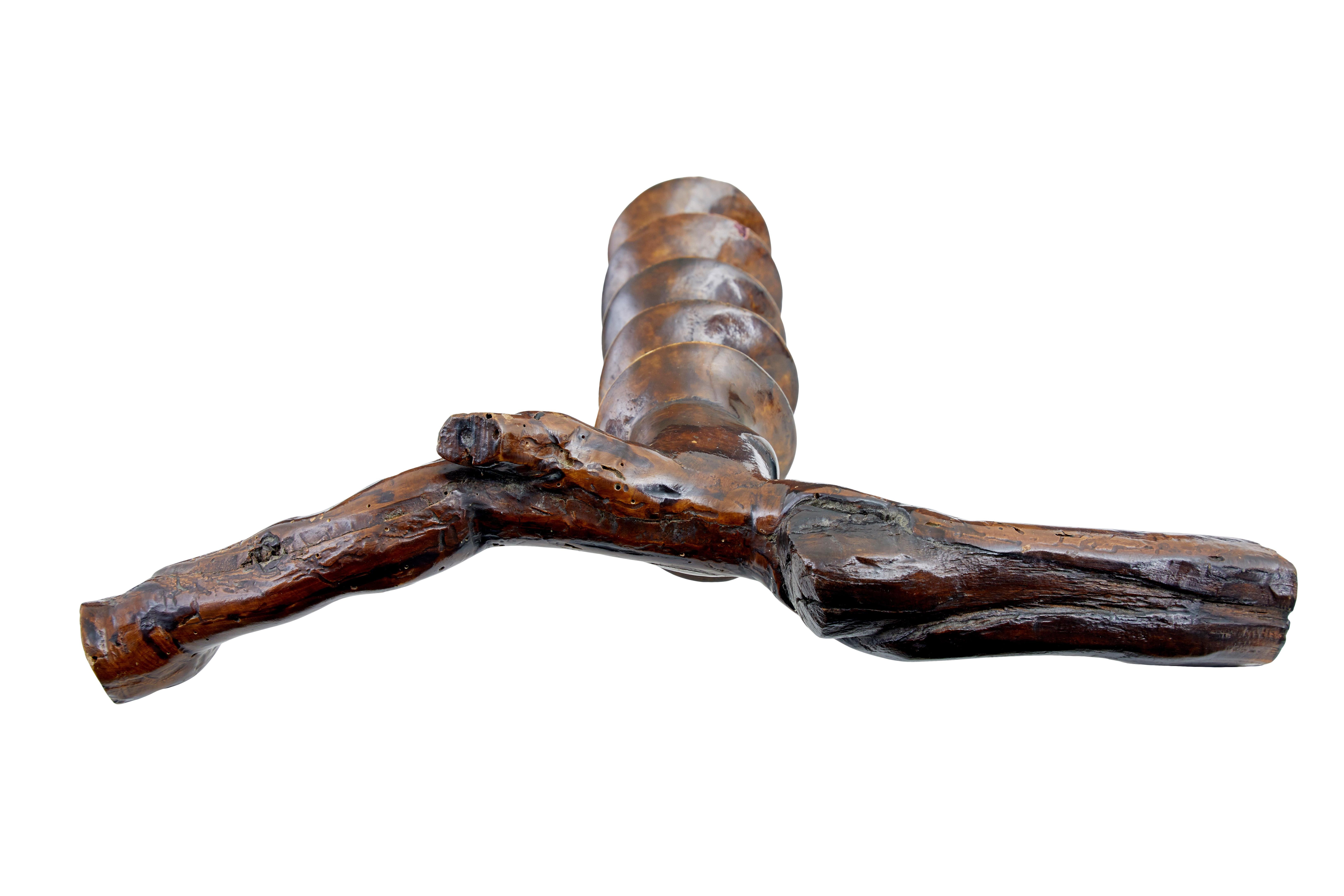 Rare 19th century decorative carved treen corkscrew circa 1880.

Superb decorative piece of treen hand carved using a hardwood.  Due to the oversized nature of this piece it would make a superb wall hanging piece in any kitchen or dining