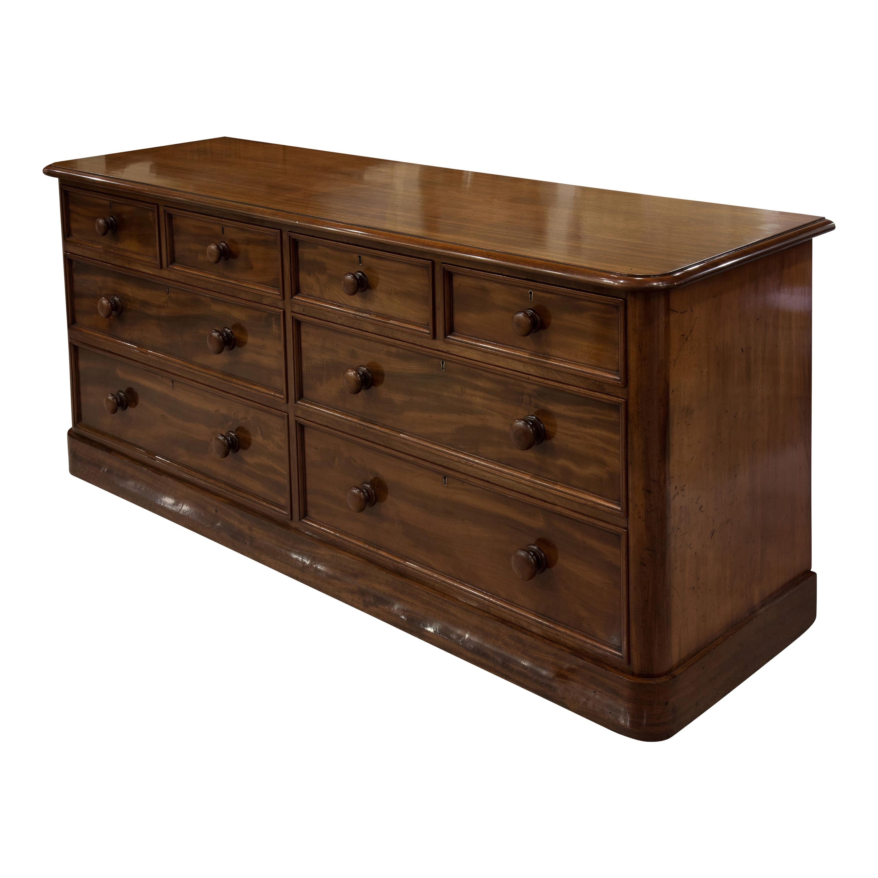 Rare 19th Century Double Bank Chest of Drawers, circa 1850 For Sale