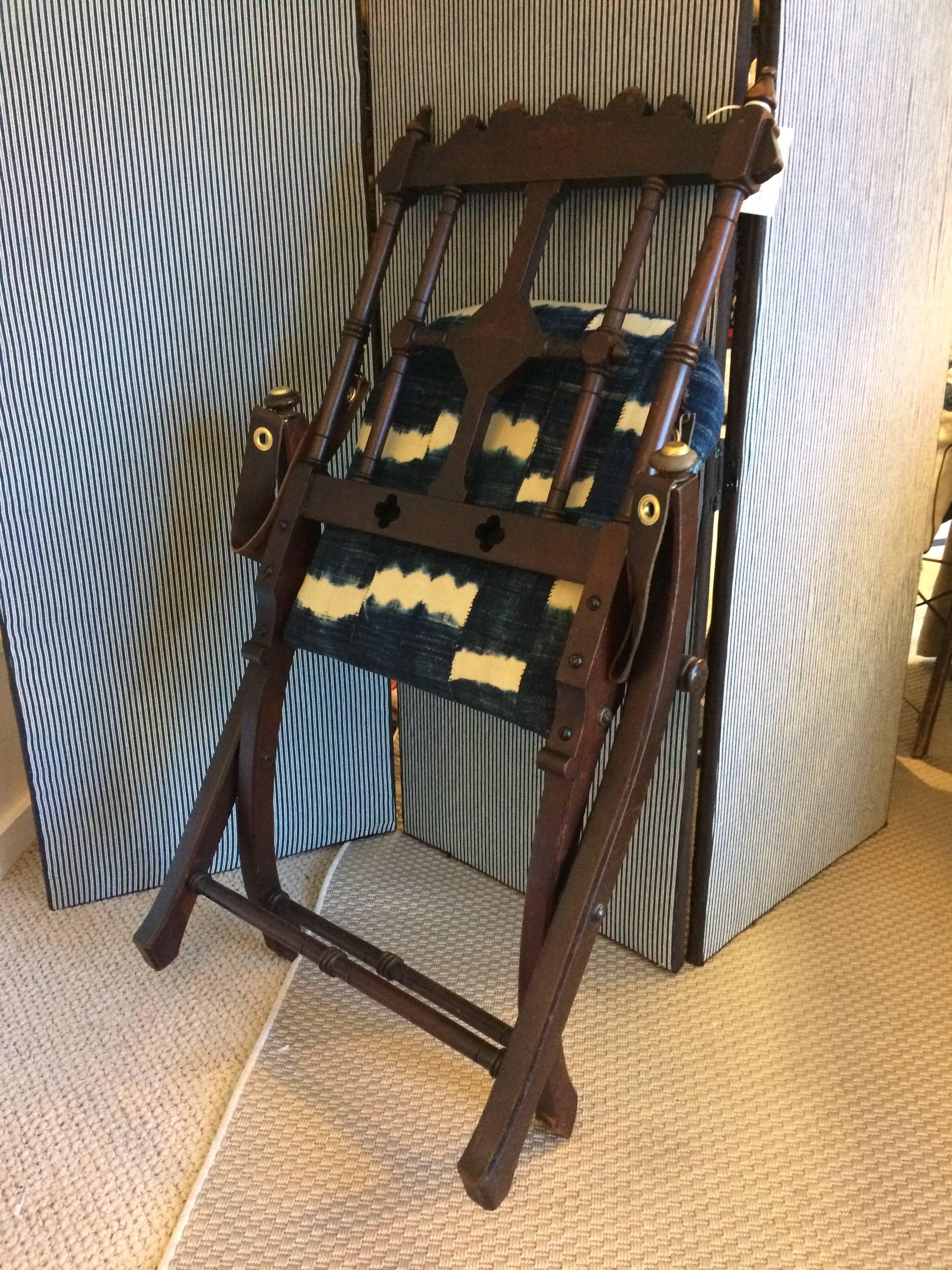 Rare 19th Century Eastlake Campaign Style Folding Chair 3