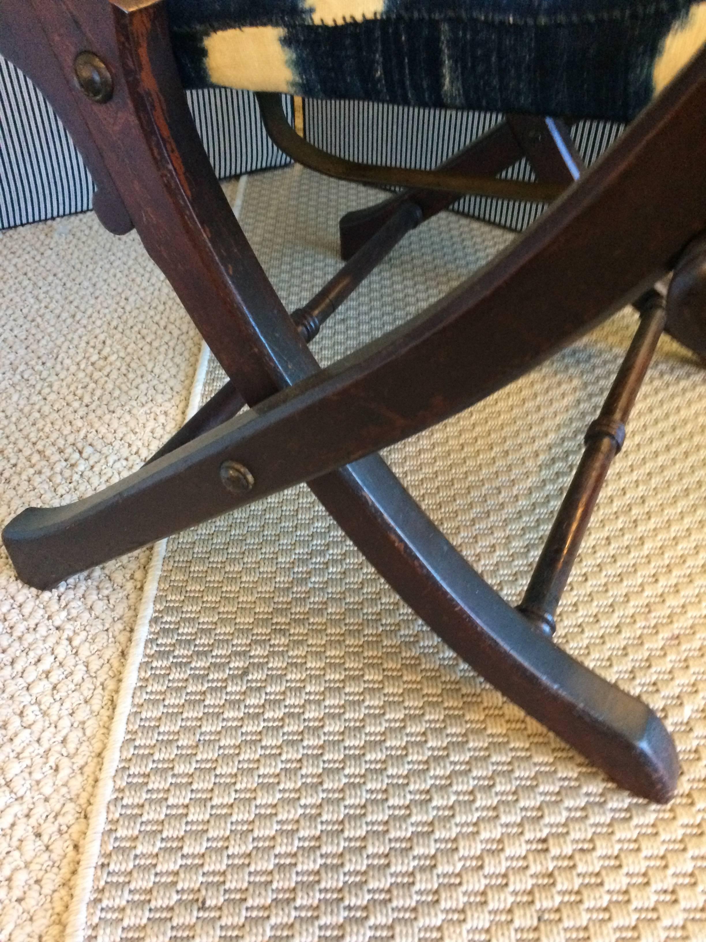 Rare 19th Century Eastlake Campaign Style Folding Chair In Excellent Condition In Hopewell, NJ