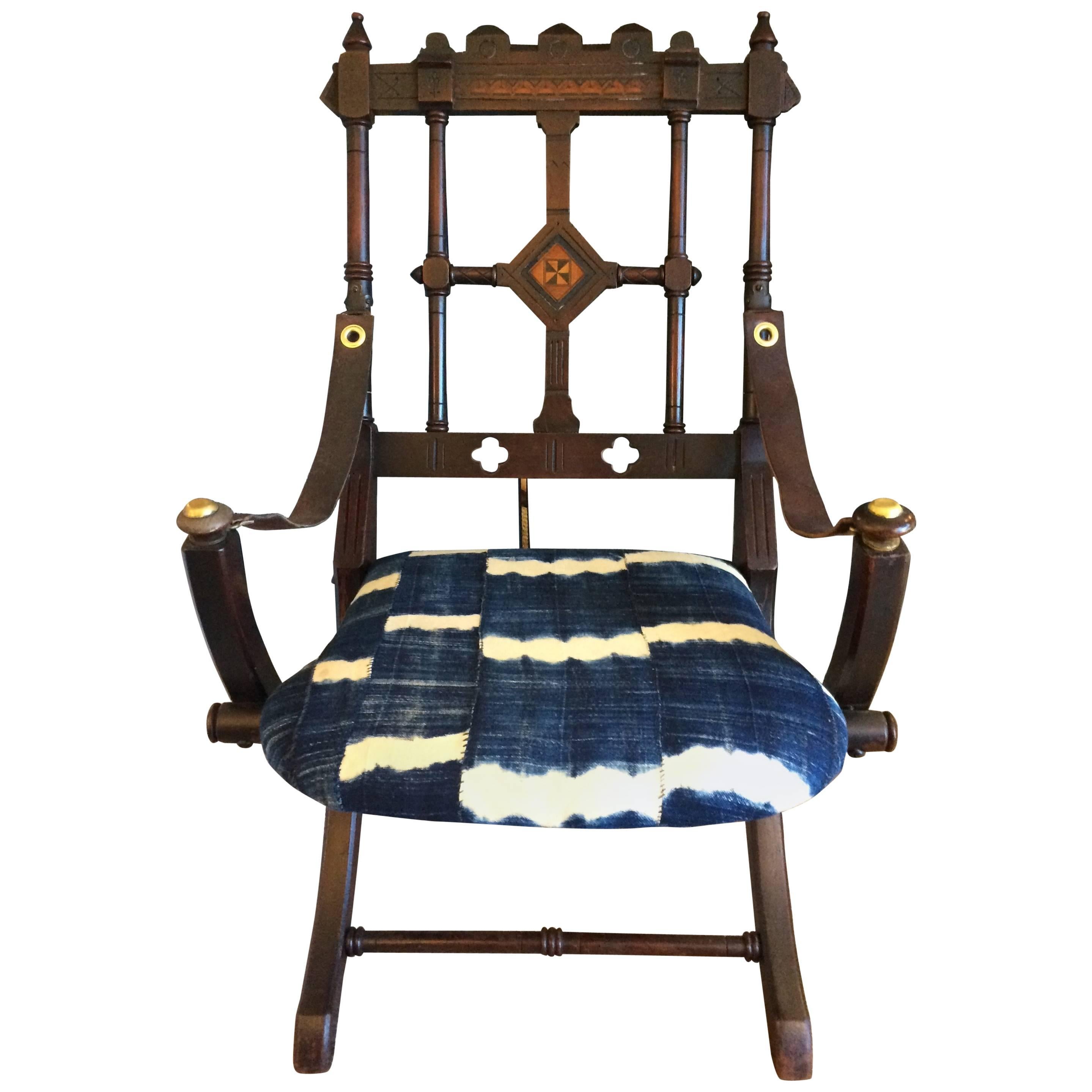 Rare 19th Century Eastlake Campaign Style Folding Chair