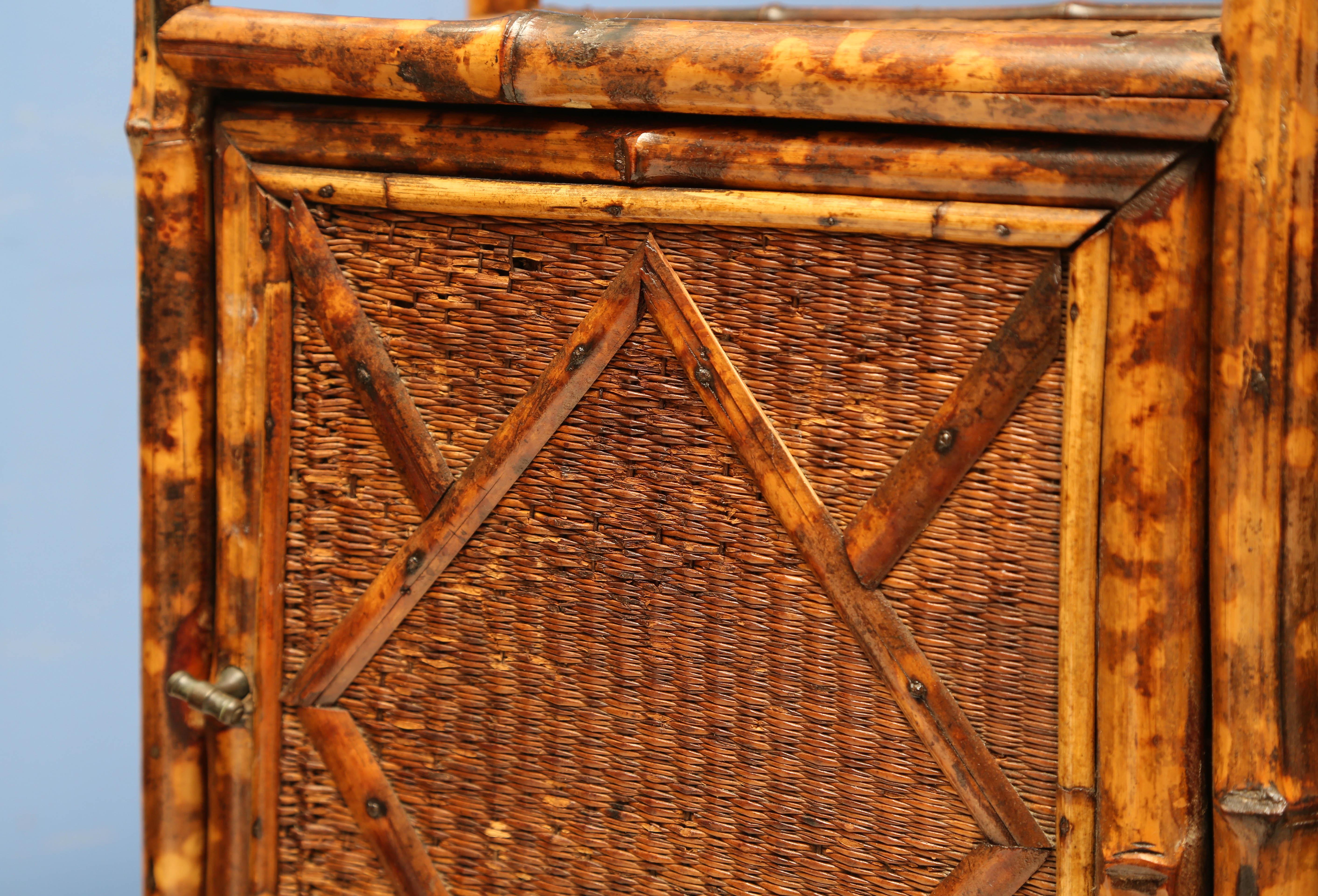 Rare 19th Century English Bamboo Cabinet 7