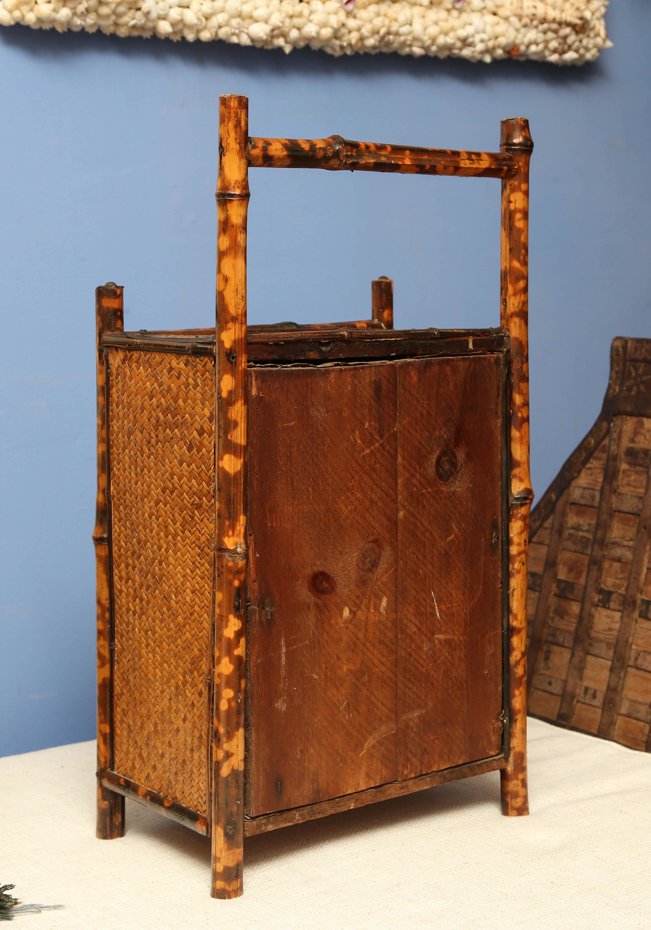 Rare 19th Century English Bamboo Cabinet 6