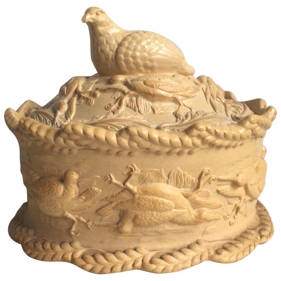 Rare 19th Century English Caneware Game Pie, circa 1830