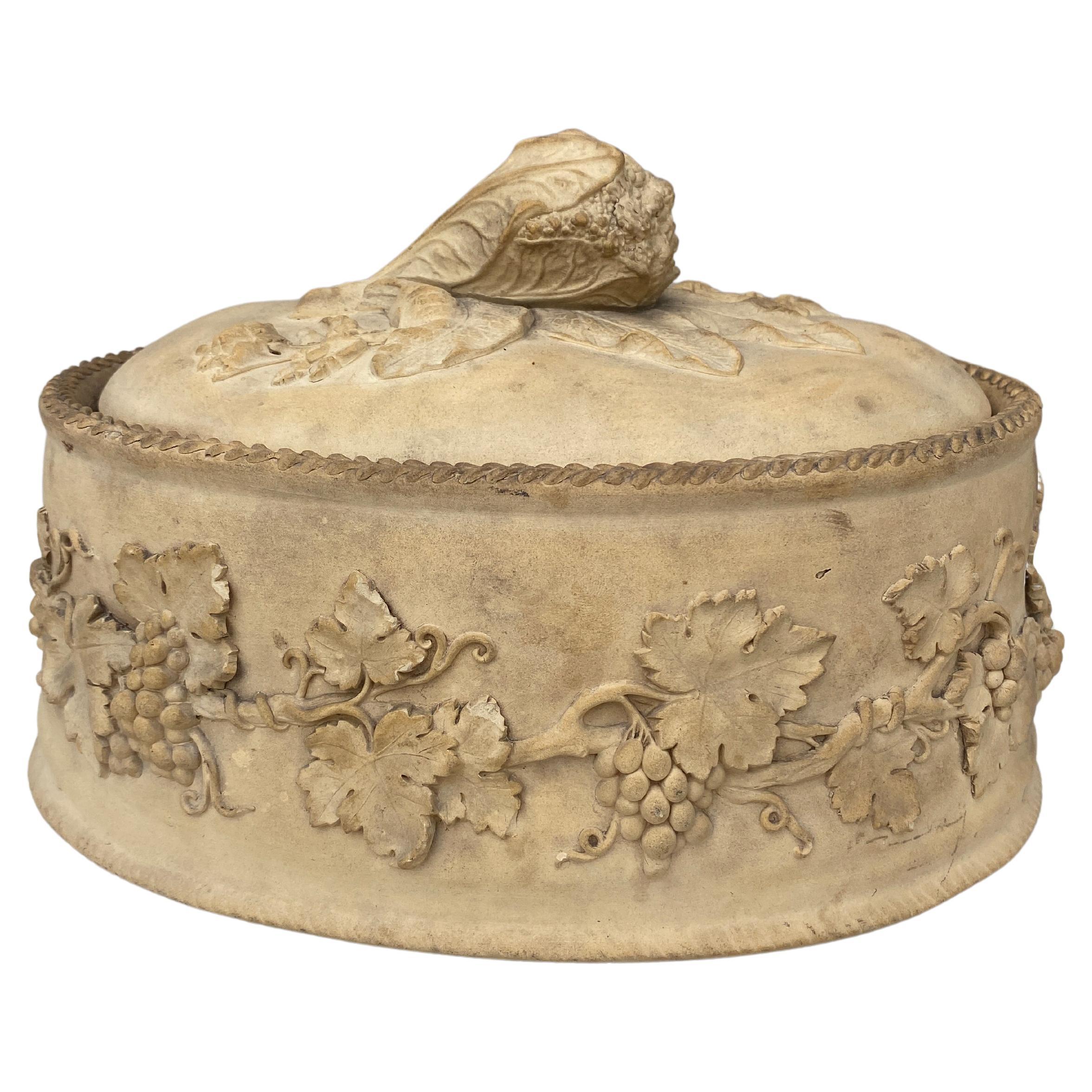 Seltene englische Majolika-Kanapee-Spieltorte aus dem 19. Jahrhundert, um 1830