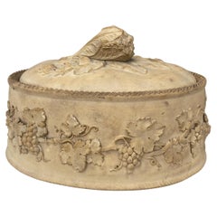 Seltene englische Majolika-Kanapee-Spieltorte aus dem 19. Jahrhundert, um 1830
