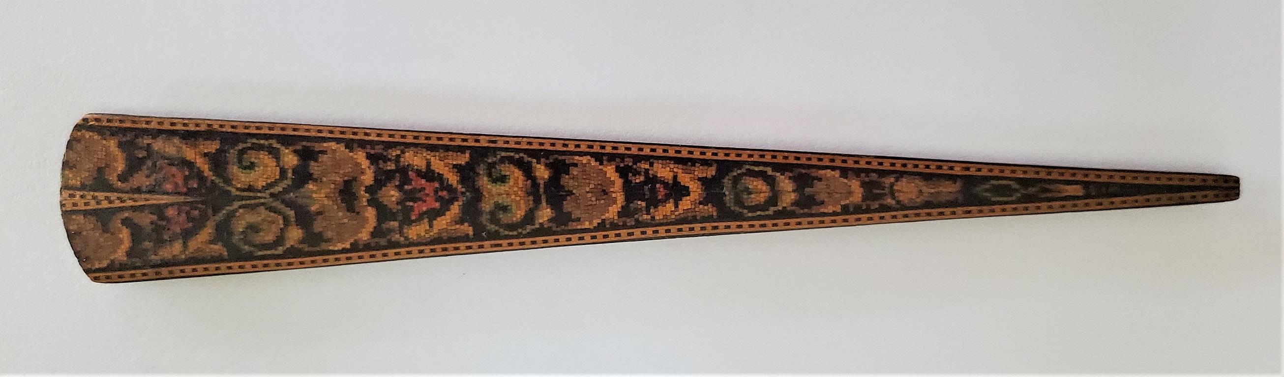 Rare 19th Century English Tunbridgeware Hair Pin or Slide For Sale 6