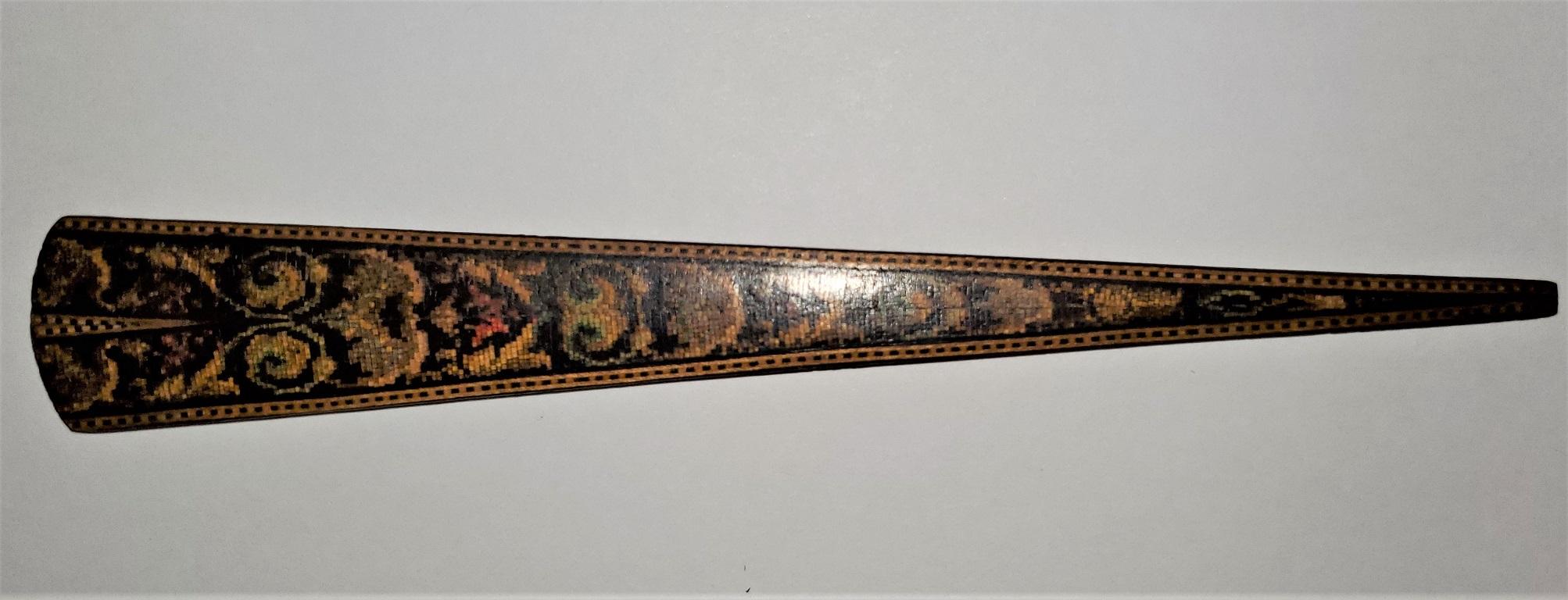 High Victorian Rare 19th Century English Tunbridgeware Hair Pin or Slide For Sale