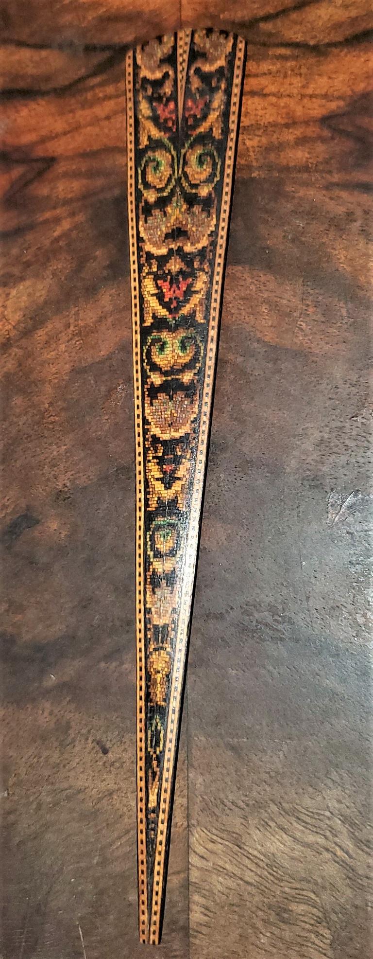 Satinwood Rare 19th Century English Tunbridgeware Hair Pin or Slide For Sale