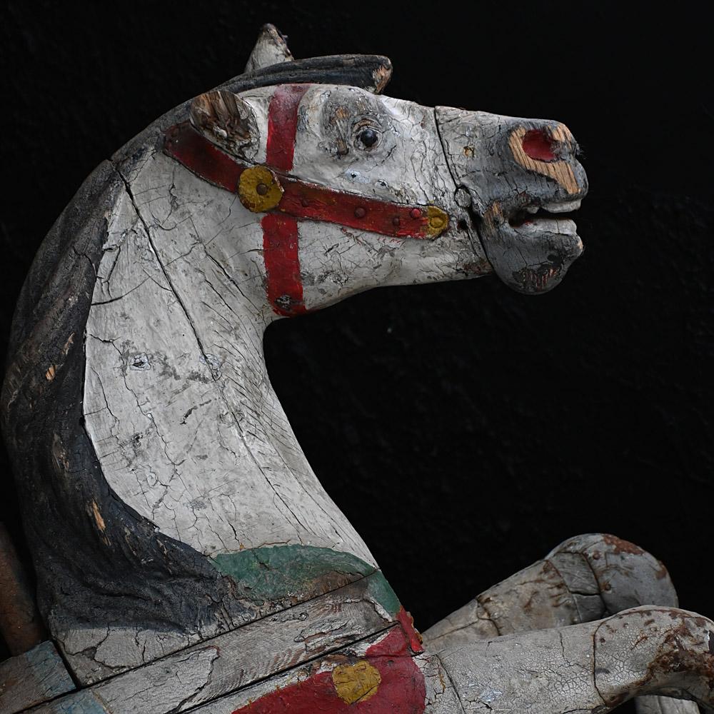 Allemand Rare carrousel de chevaux Bayol de foire du 19e siècle en vente