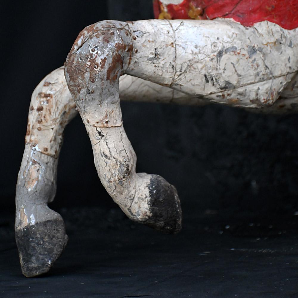 Rare carrousel de chevaux Bayol de foire du 19e siècle Abîmé - En vente à London, GB