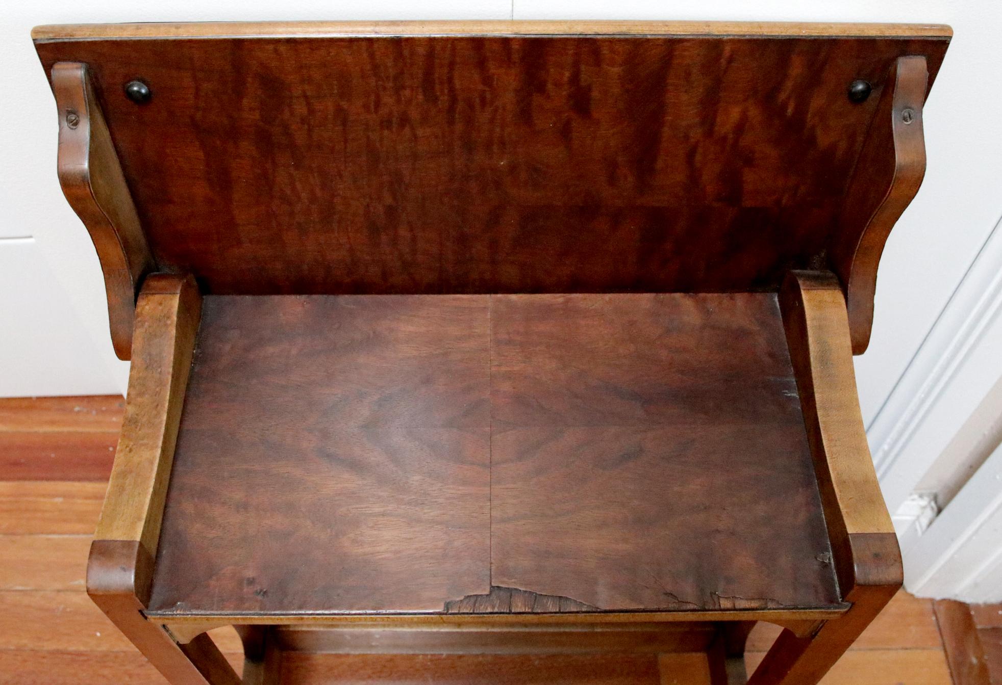 Burl Rare 19th Century Folding Pew, Altar, Desk from Regency Period, England or U.S. For Sale
