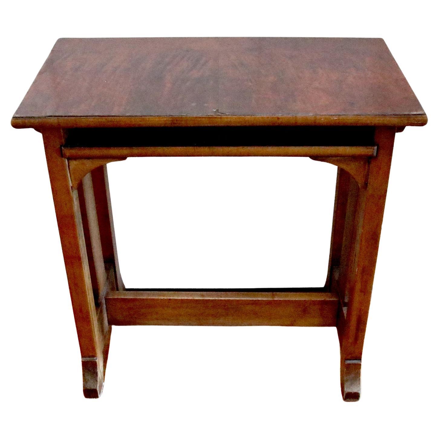 Form and function make this piece of furniture unique. If a piece of furniture could be clever, this desk, bench, altar, pew, would go to the head of the Sunday School class. It is versatile, and if it could speak, it would let us in on its original
