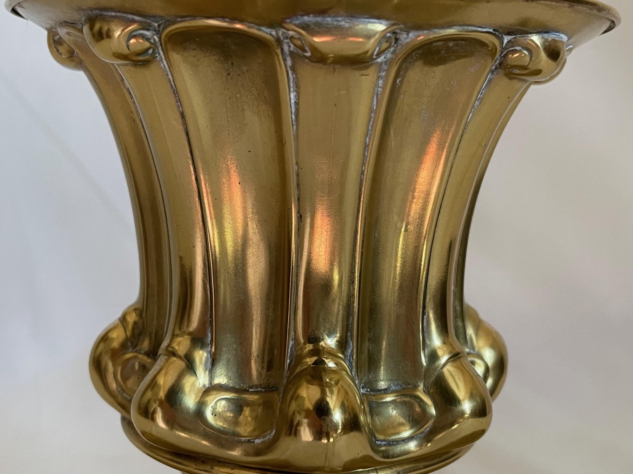 Rare 19th Century French Baroque Style Brass Centerpiece.  6