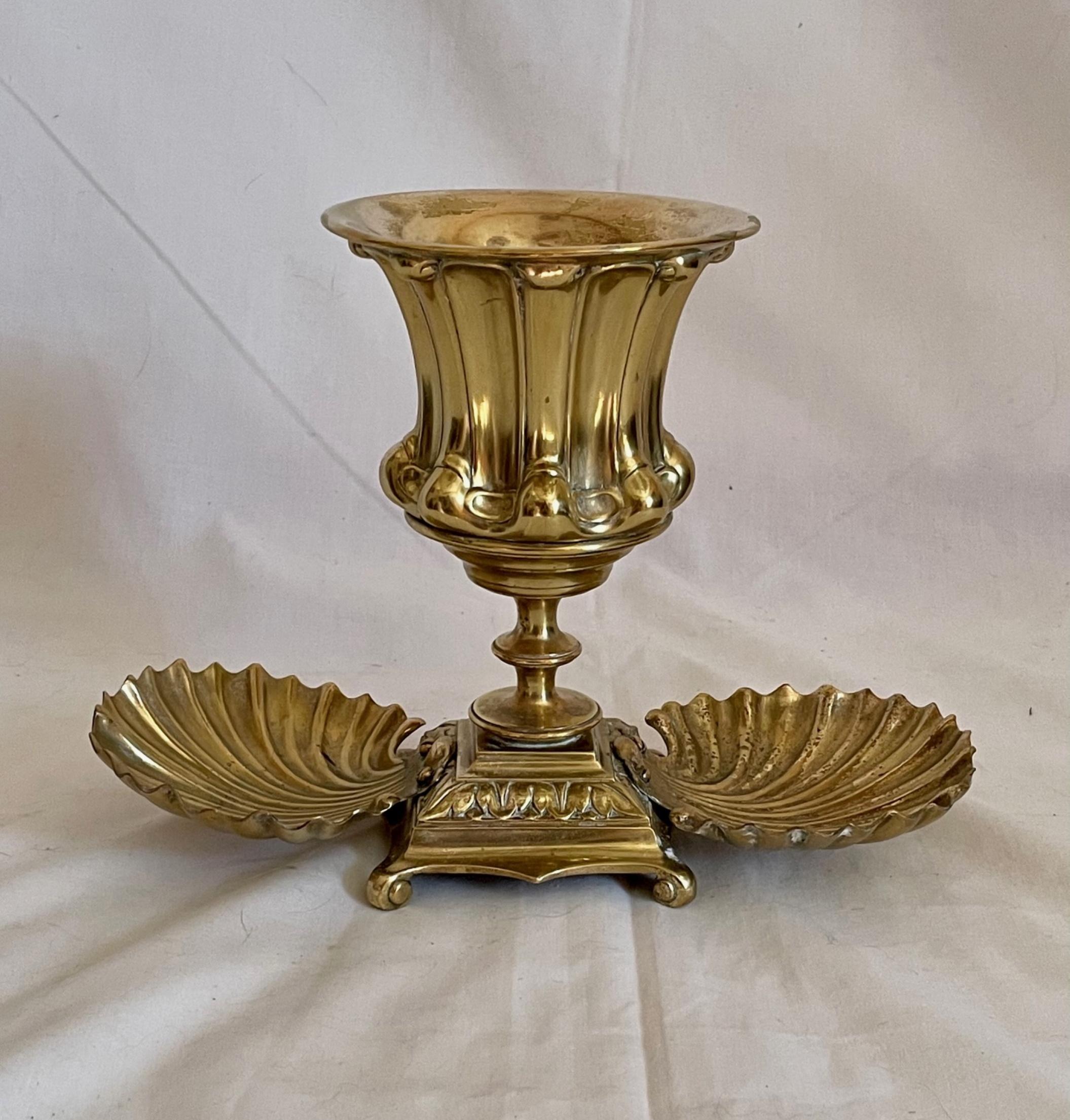 Metalwork Rare 19th Century French Baroque Style Brass Centerpiece. 