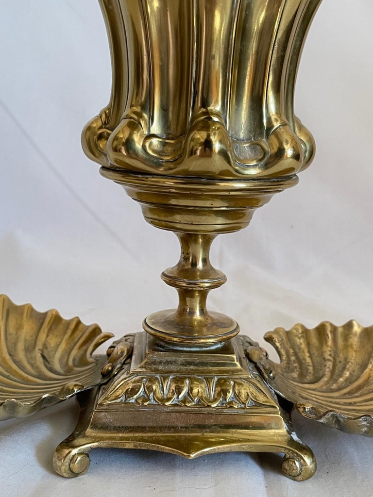 Rare 19th Century French Baroque Style Brass Intinction Set In Good Condition For Sale In Vero Beach, FL
