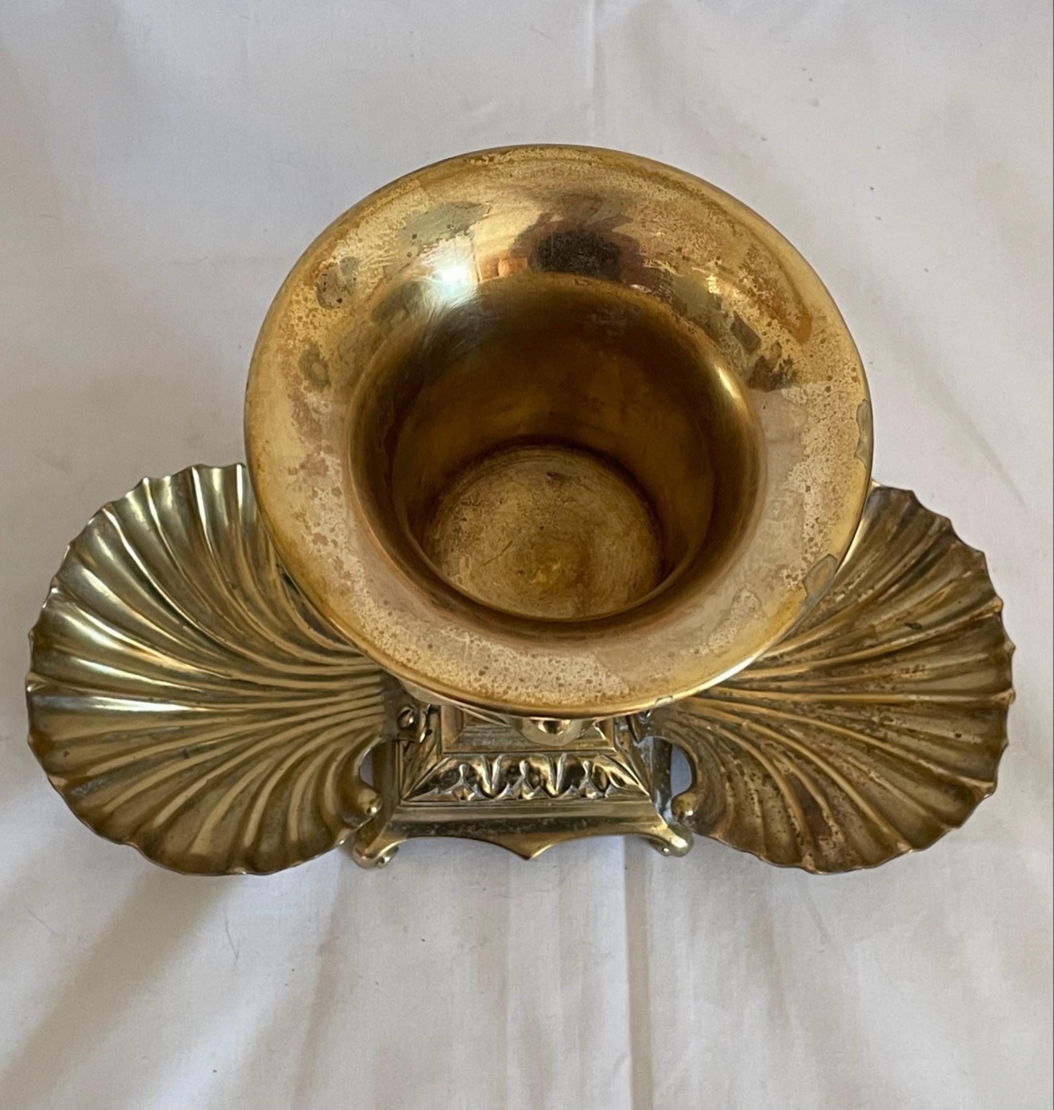 Rare 19th Century French Baroque Style Brass Centerpiece.  3