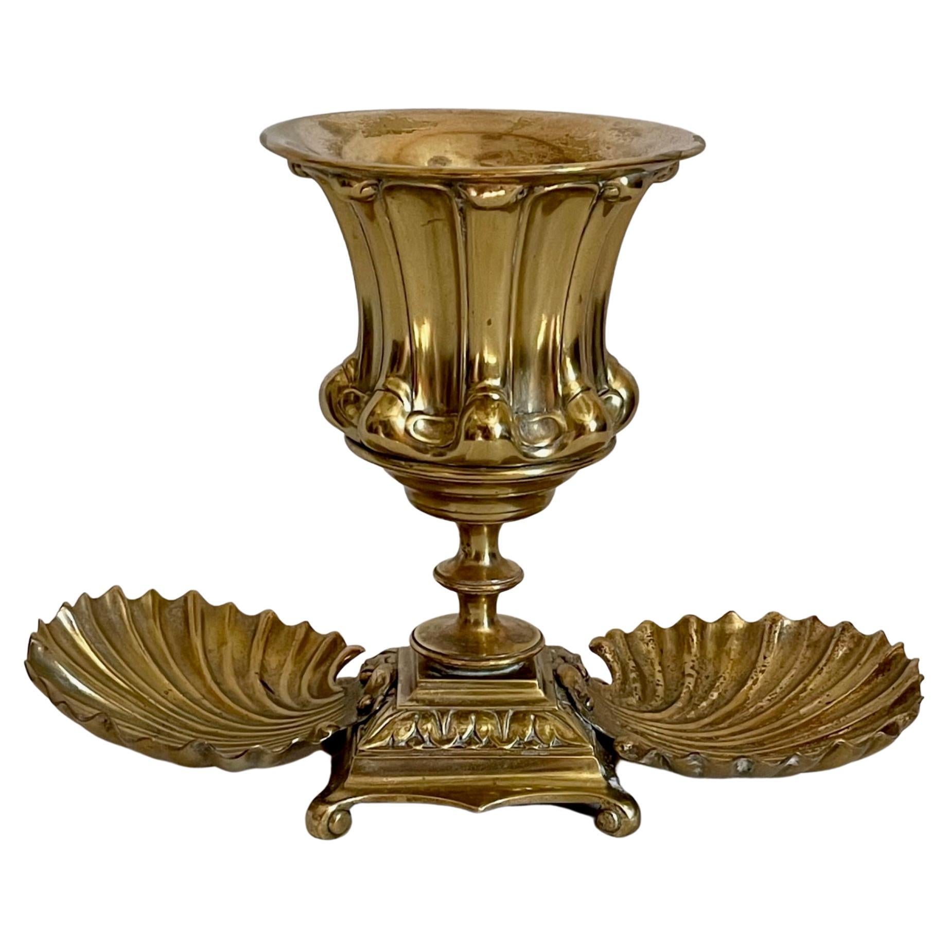 Rare 19th Century French Baroque Style Brass Centerpiece. 