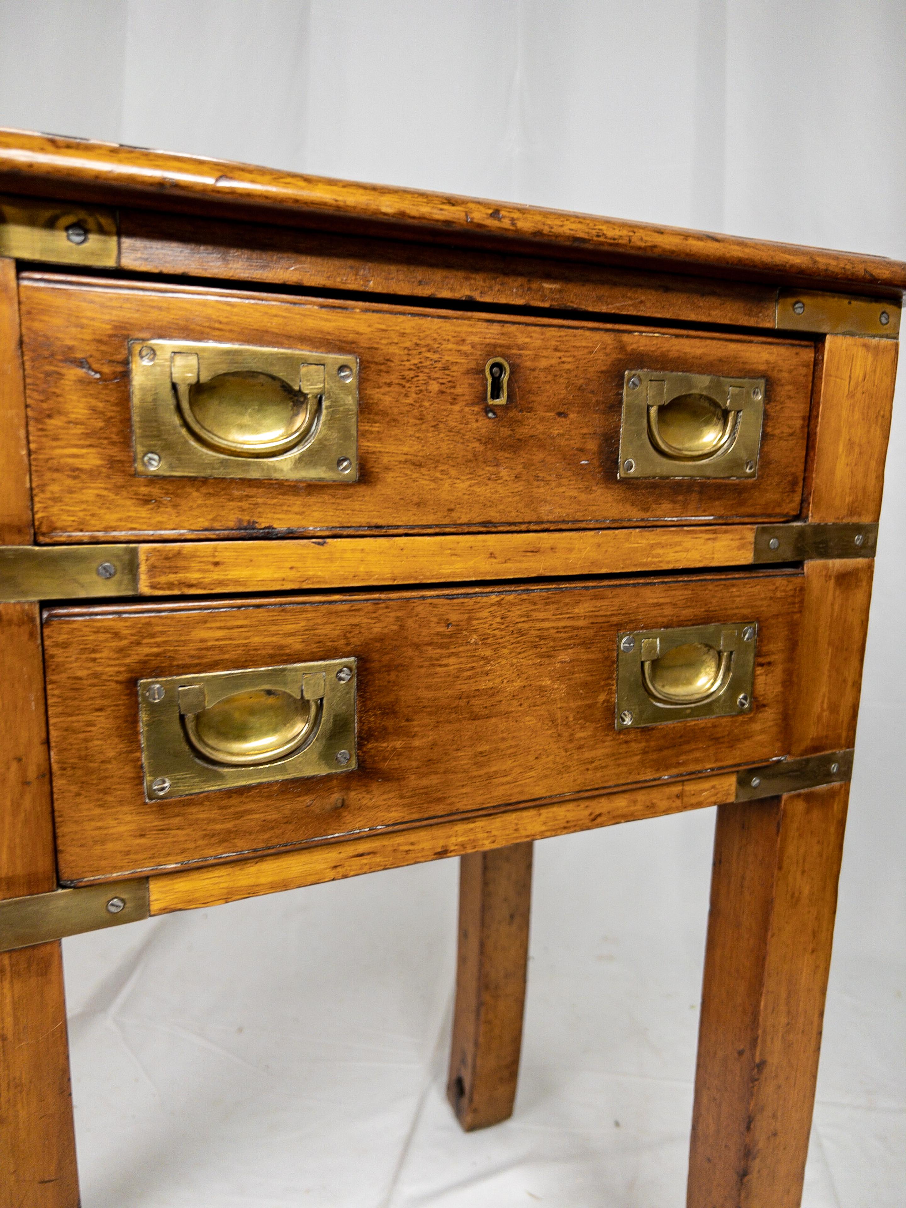 Rare 19th Century French Campaign Chest on Legs For Sale 13