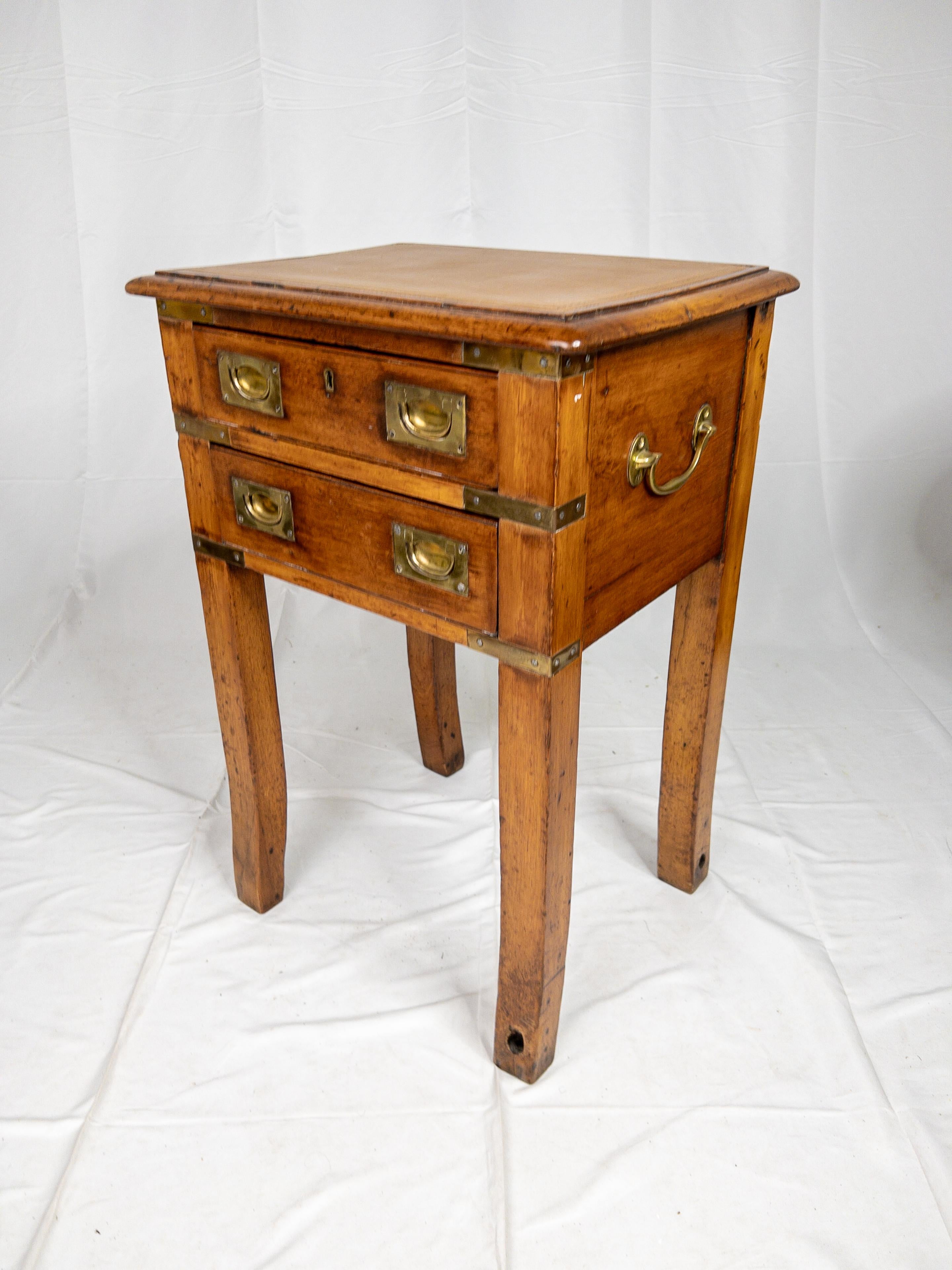 Rare 19th Century French Campaign Chest on Legs For Sale 2