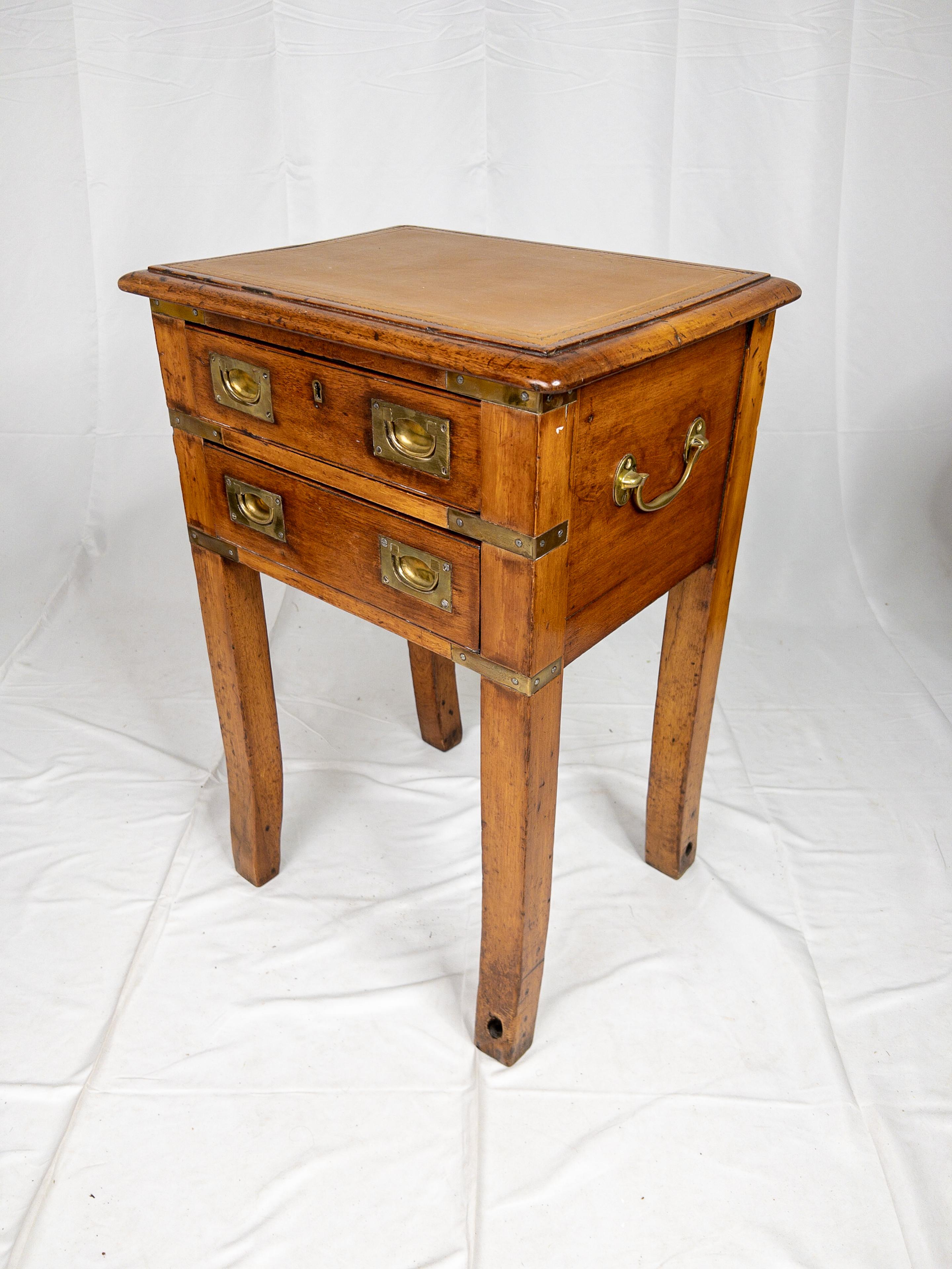 Rare 19th Century French Campaign Chest on Legs For Sale 3